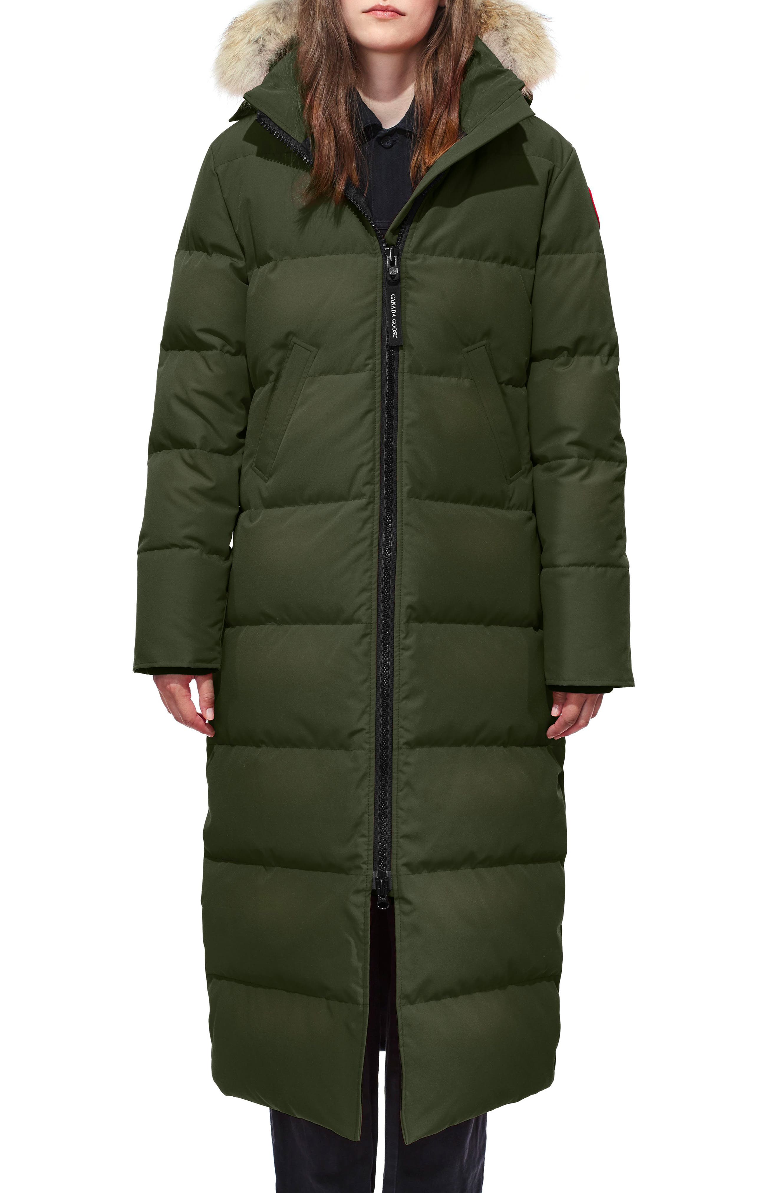 Canada Goose Mystique Regular Fit Down Parka With Genuine Coyote Fur Trim