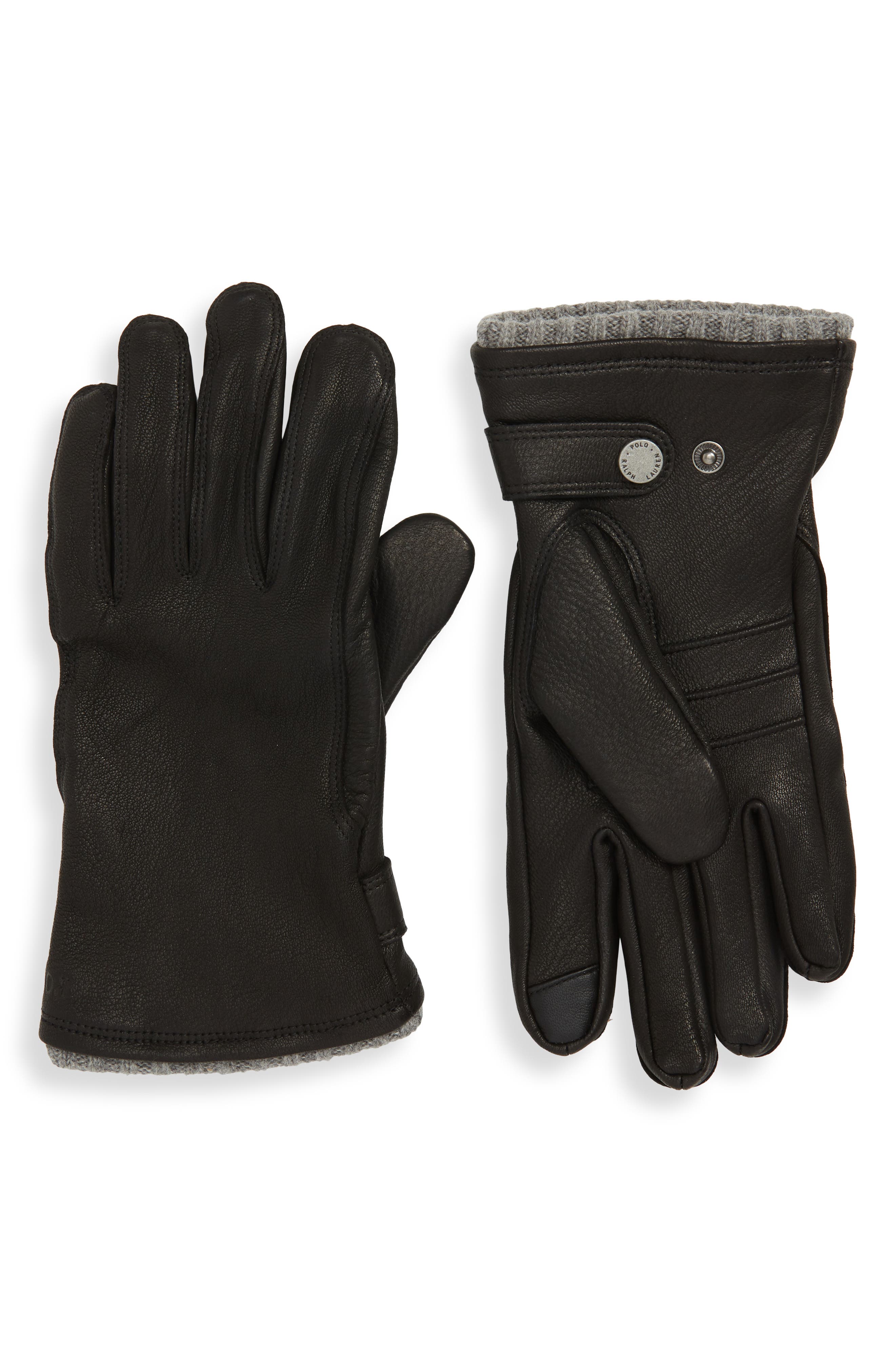 Polo Ralph Lauren Deerskin Gloves, Black