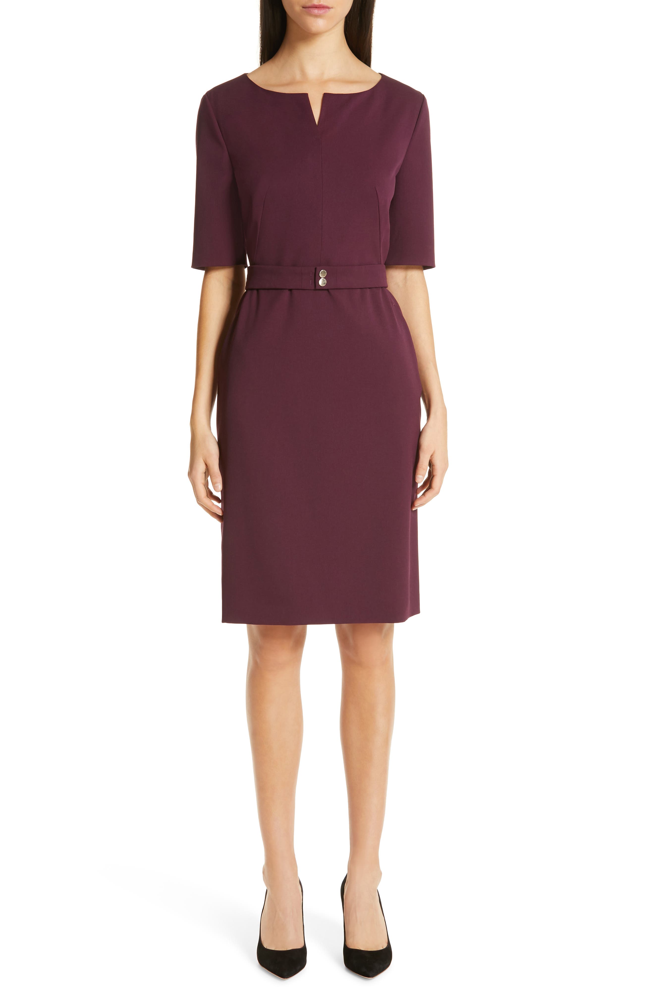 Boss Debaly Sheath Dress, Purple