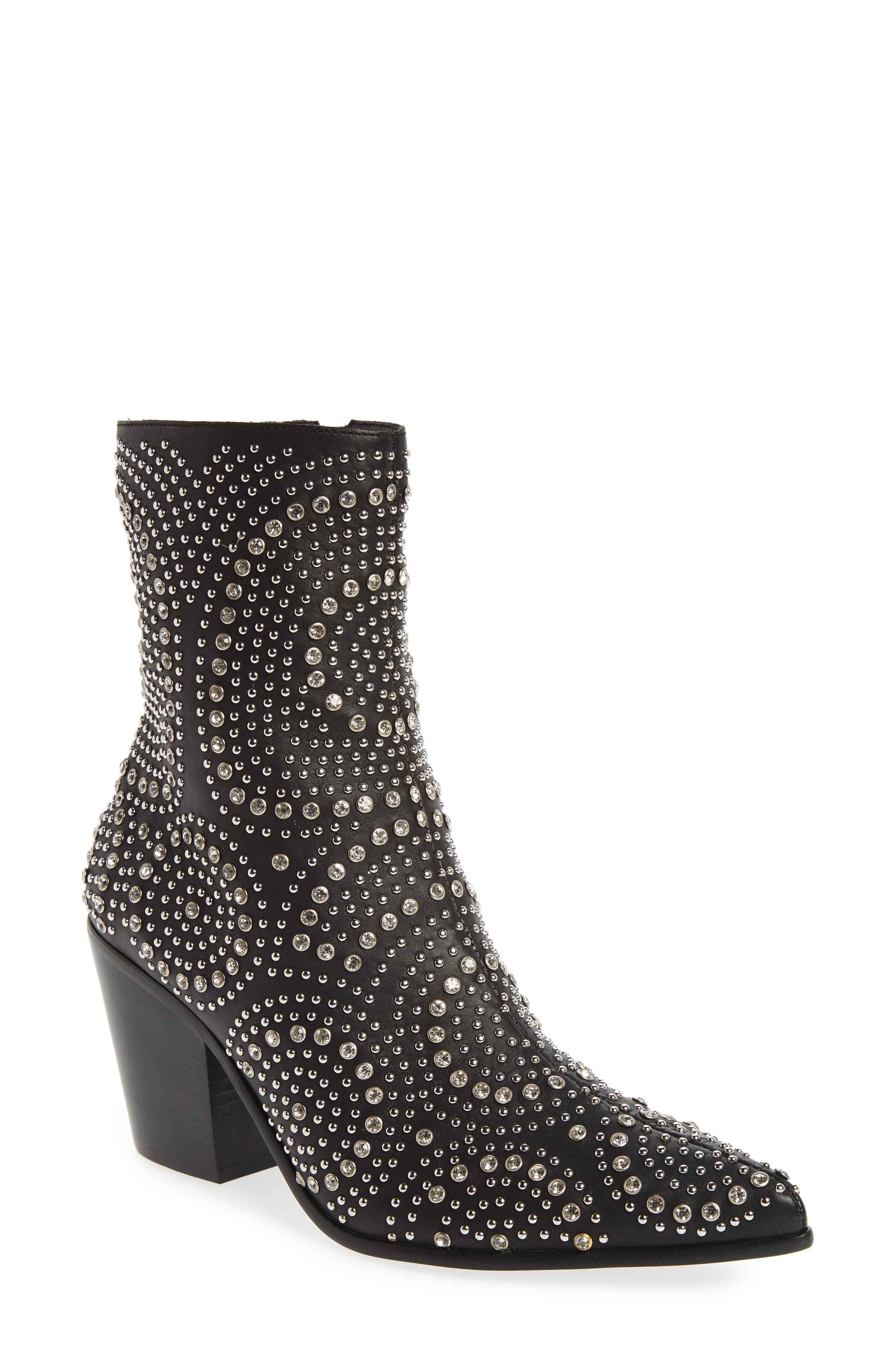 Jeffrey Campbell Ace-Sj Embellished Bootie- Black