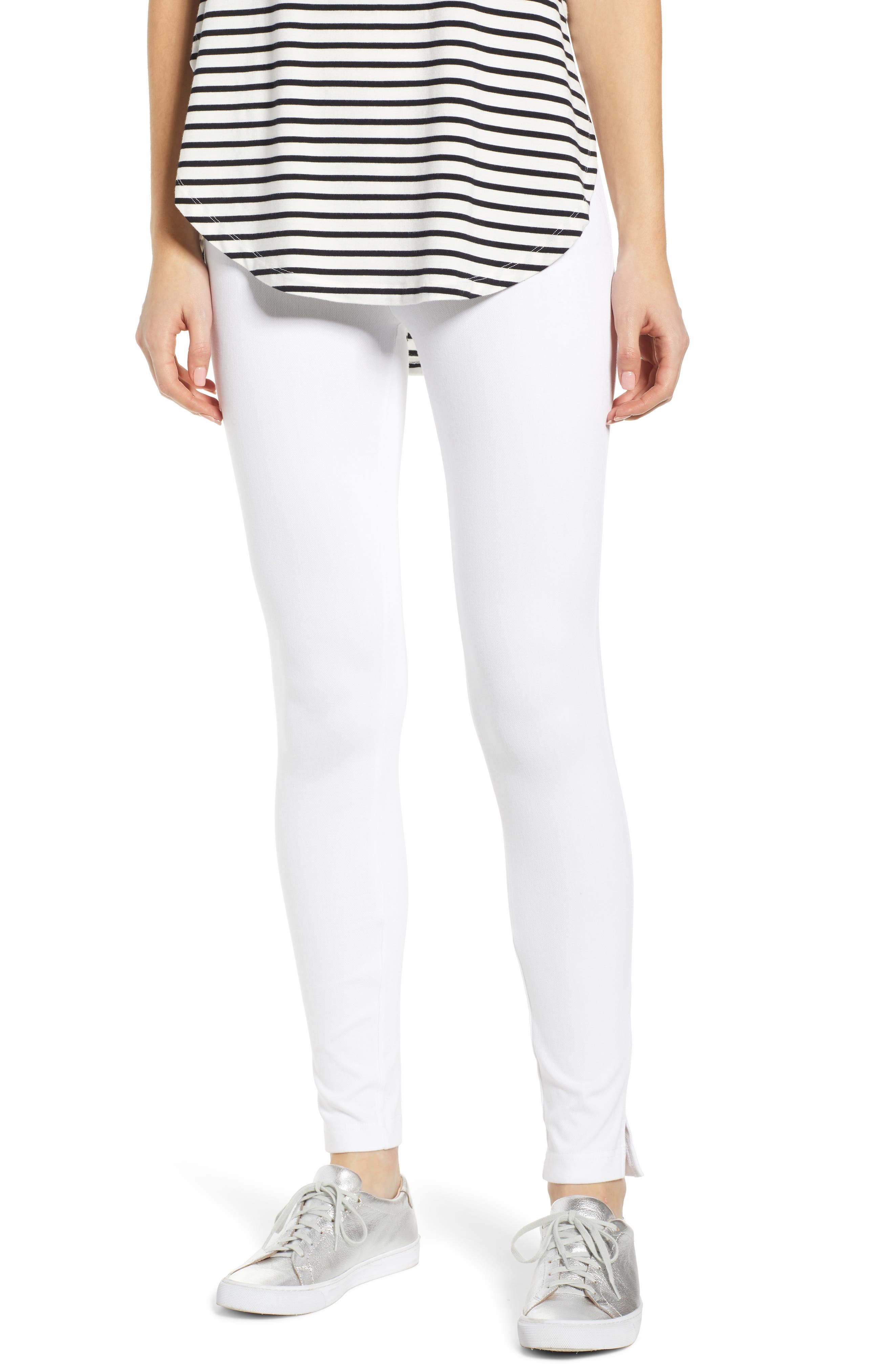 Lysse High Waist Skinny Denim Leggings, White