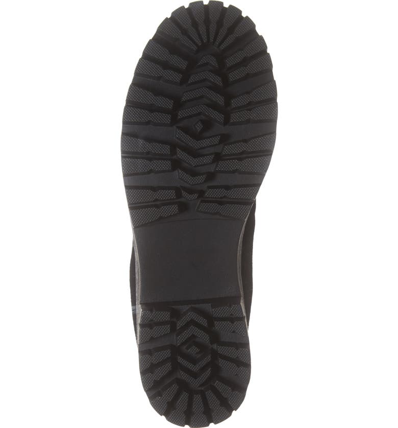 Bitter faux shearling top trim bootie steve madden