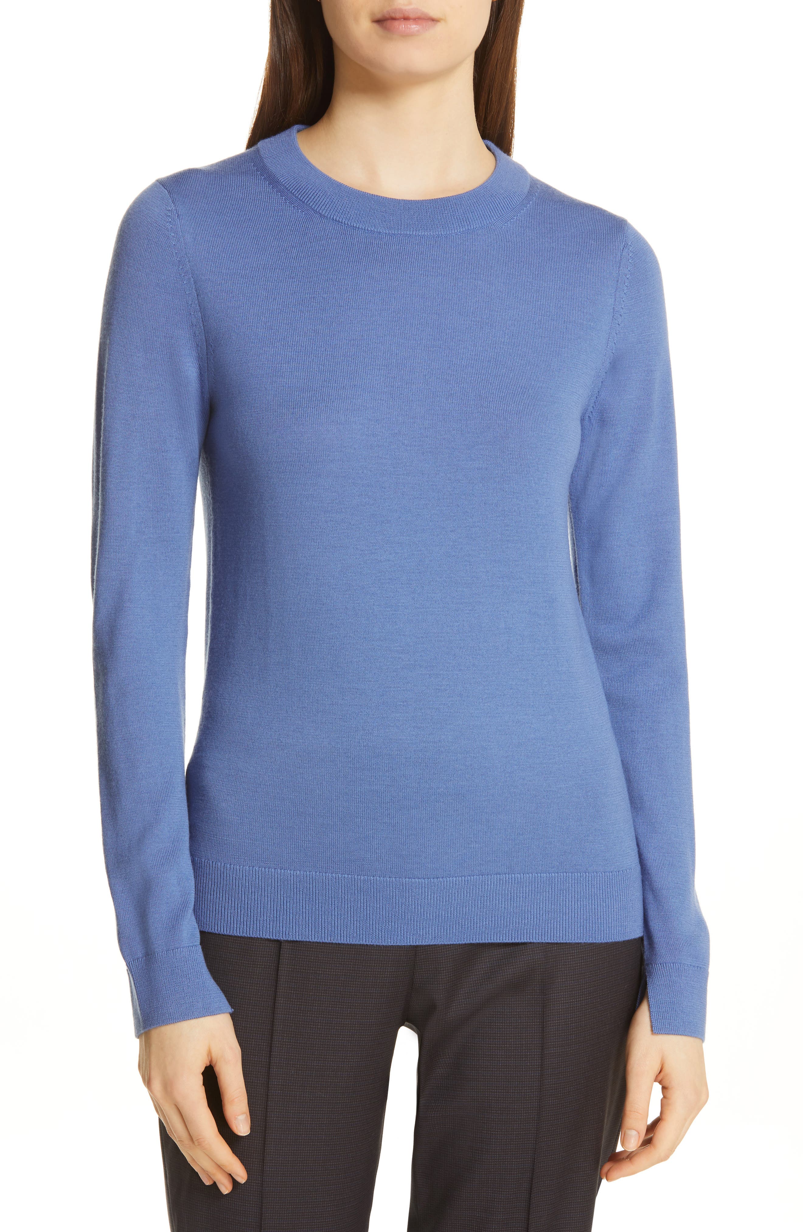 Boss Fegan Merino Wool Knit Sweater, Blue