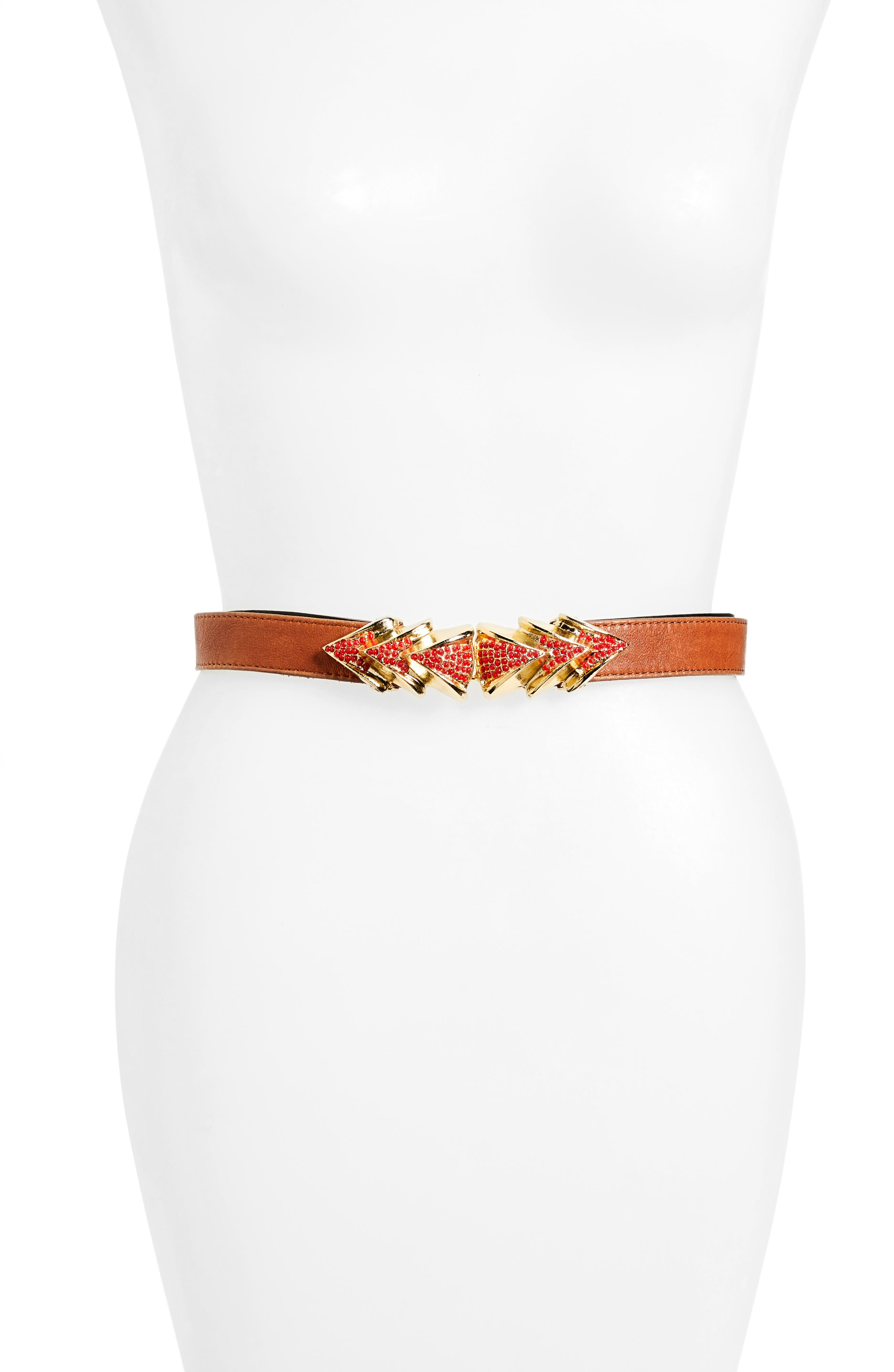Raina Venice Leather Belt, Size One Size - Brown