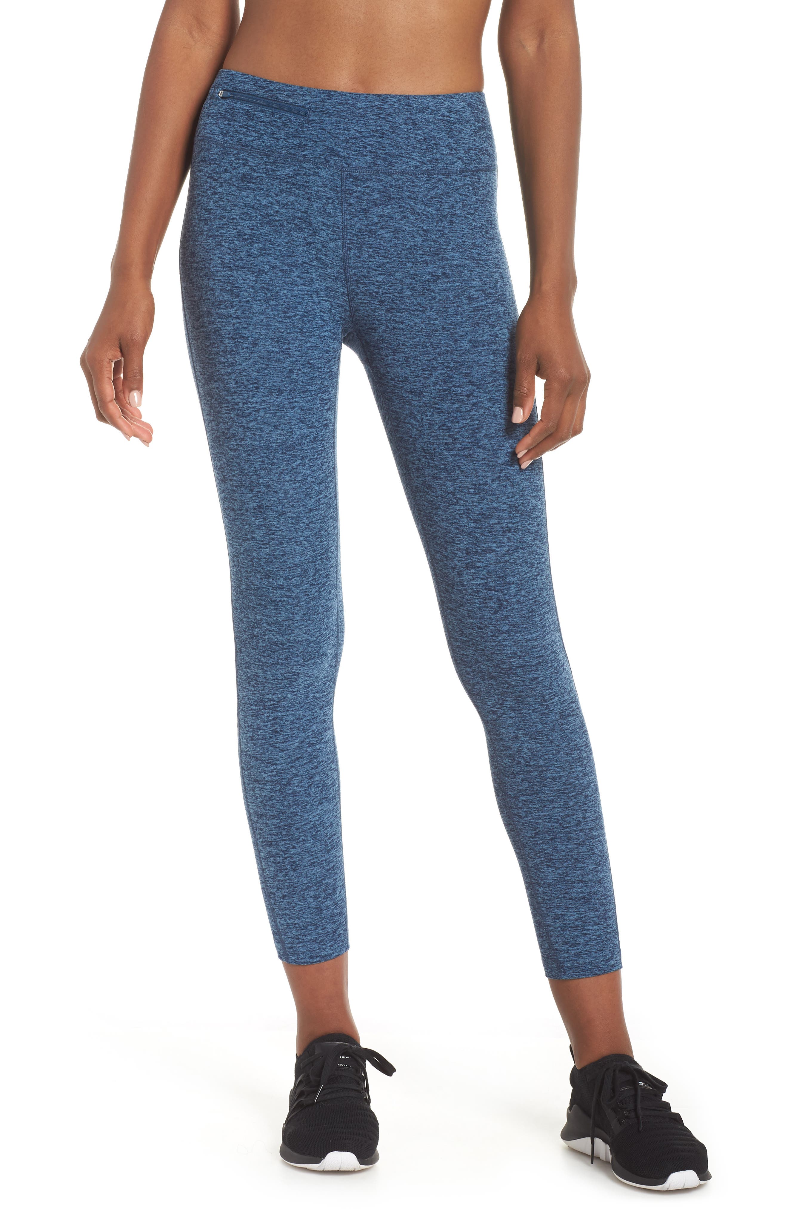 Oiselle Lux Flow Crop Leggings, Blue