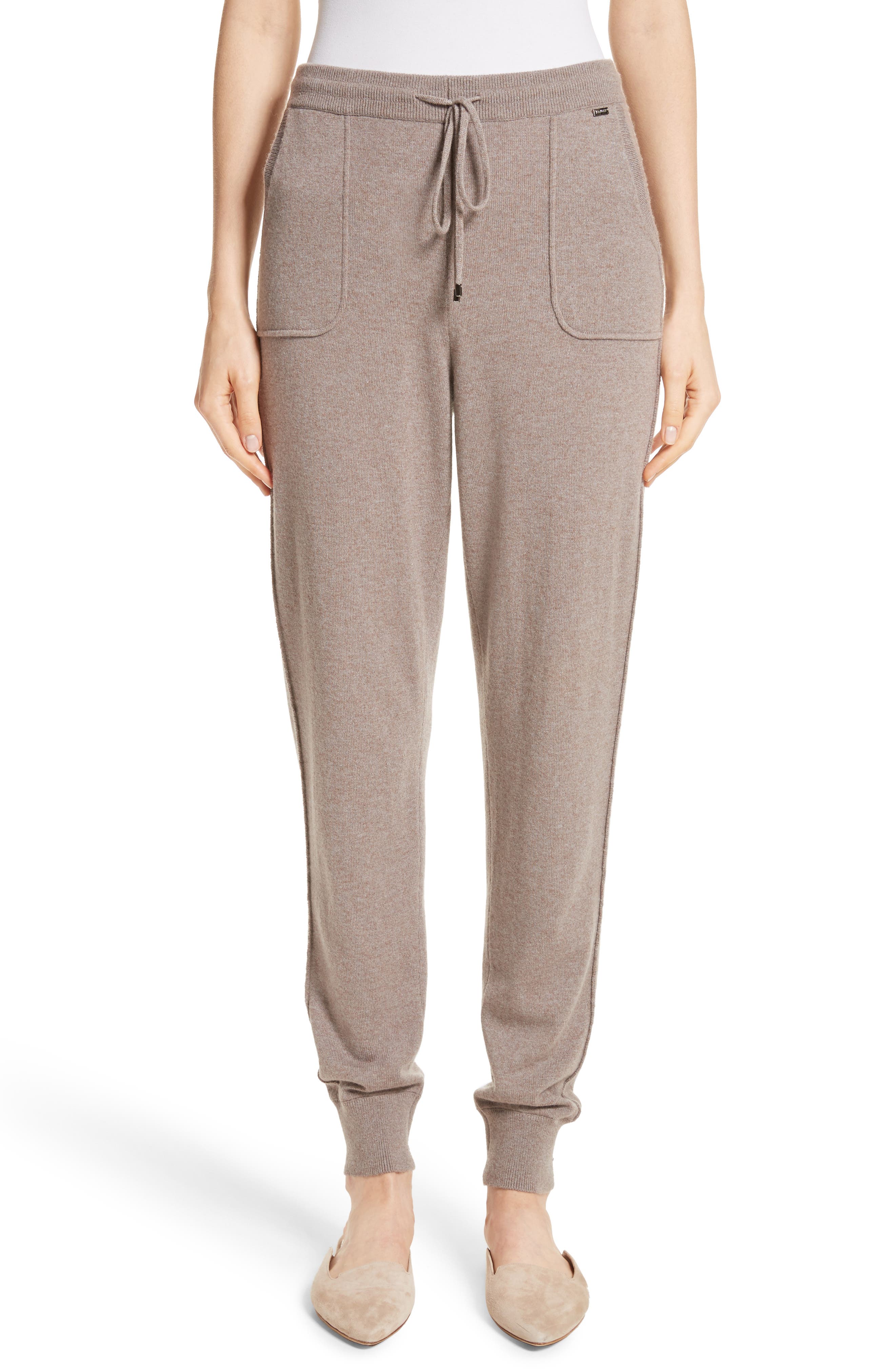 St. John Collection Cashmere Jersey Knit Crop Pants Nordstrom
