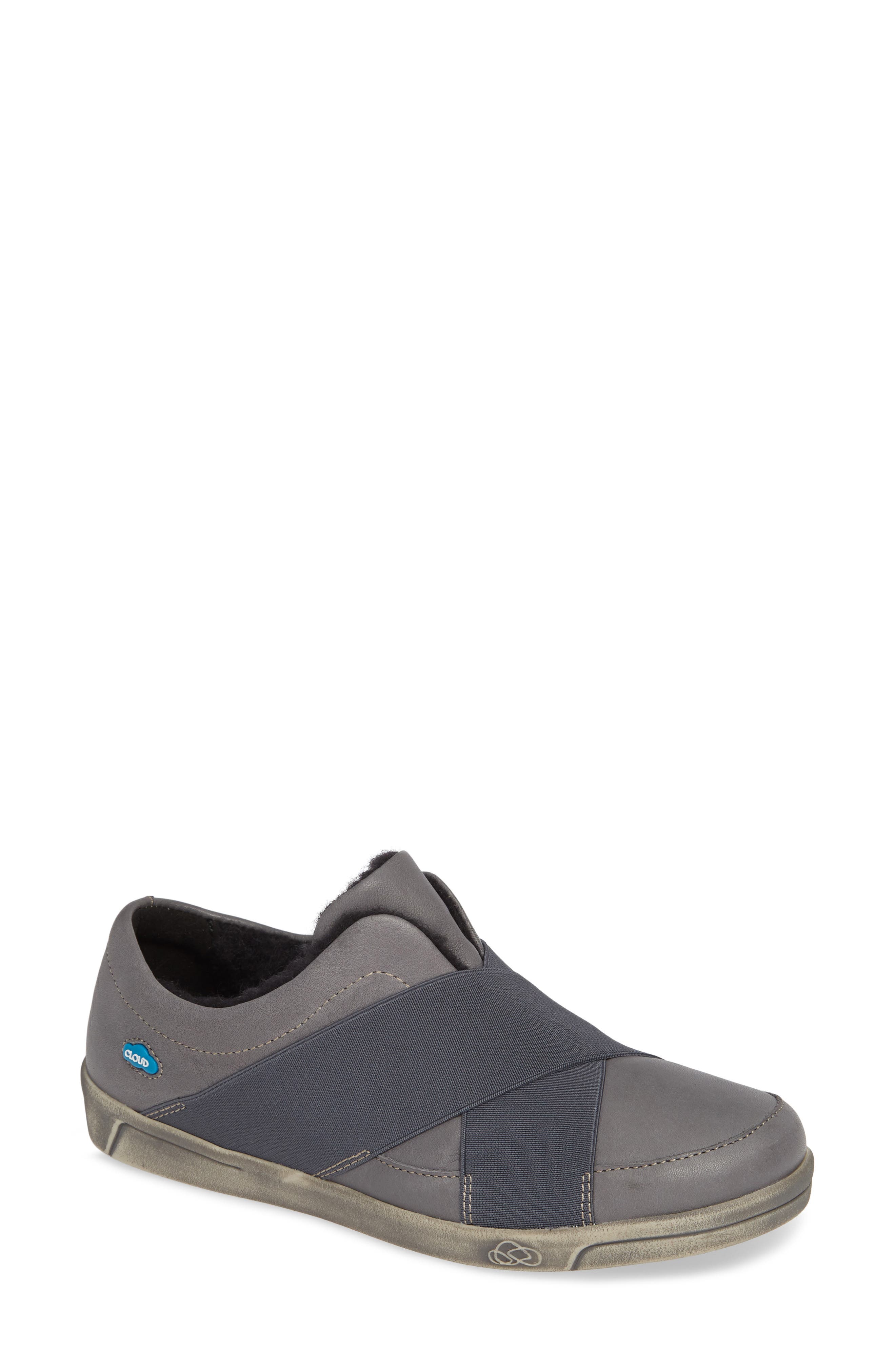 Cloud April Wool Lined Sneaker, Grey