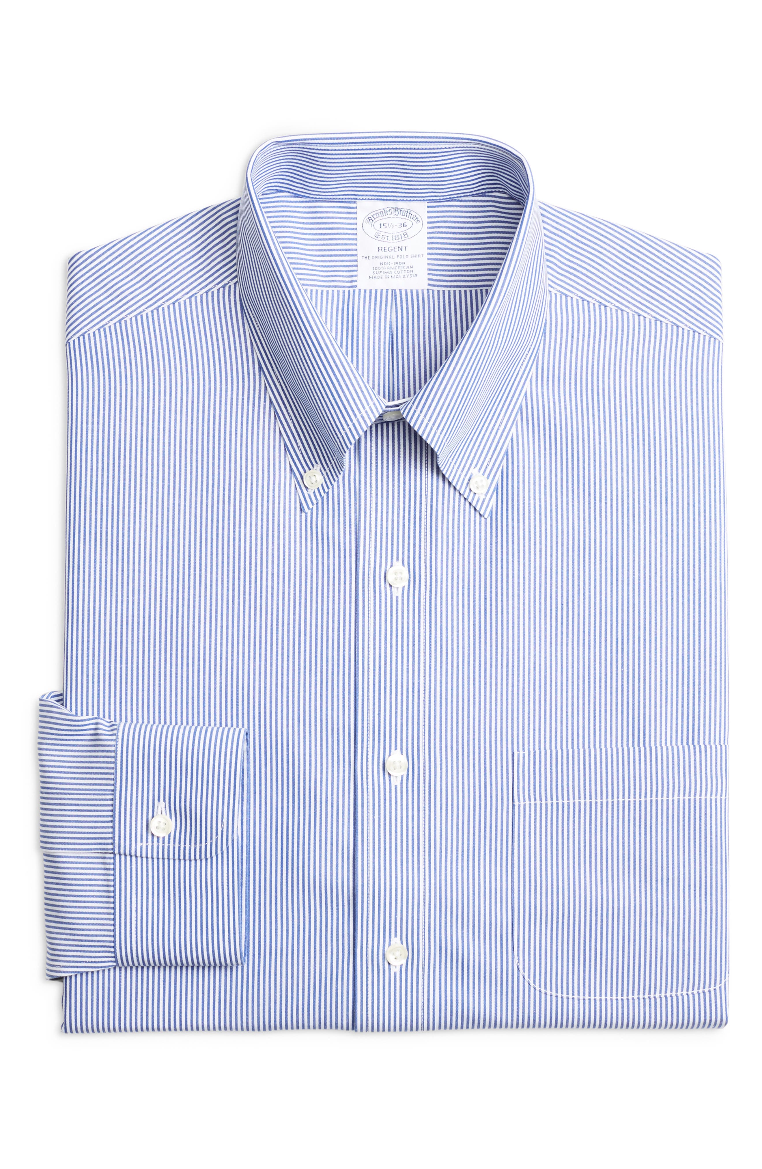Brooks Brothers Regular Fit Stripe Dress Shirt (3 For $207)