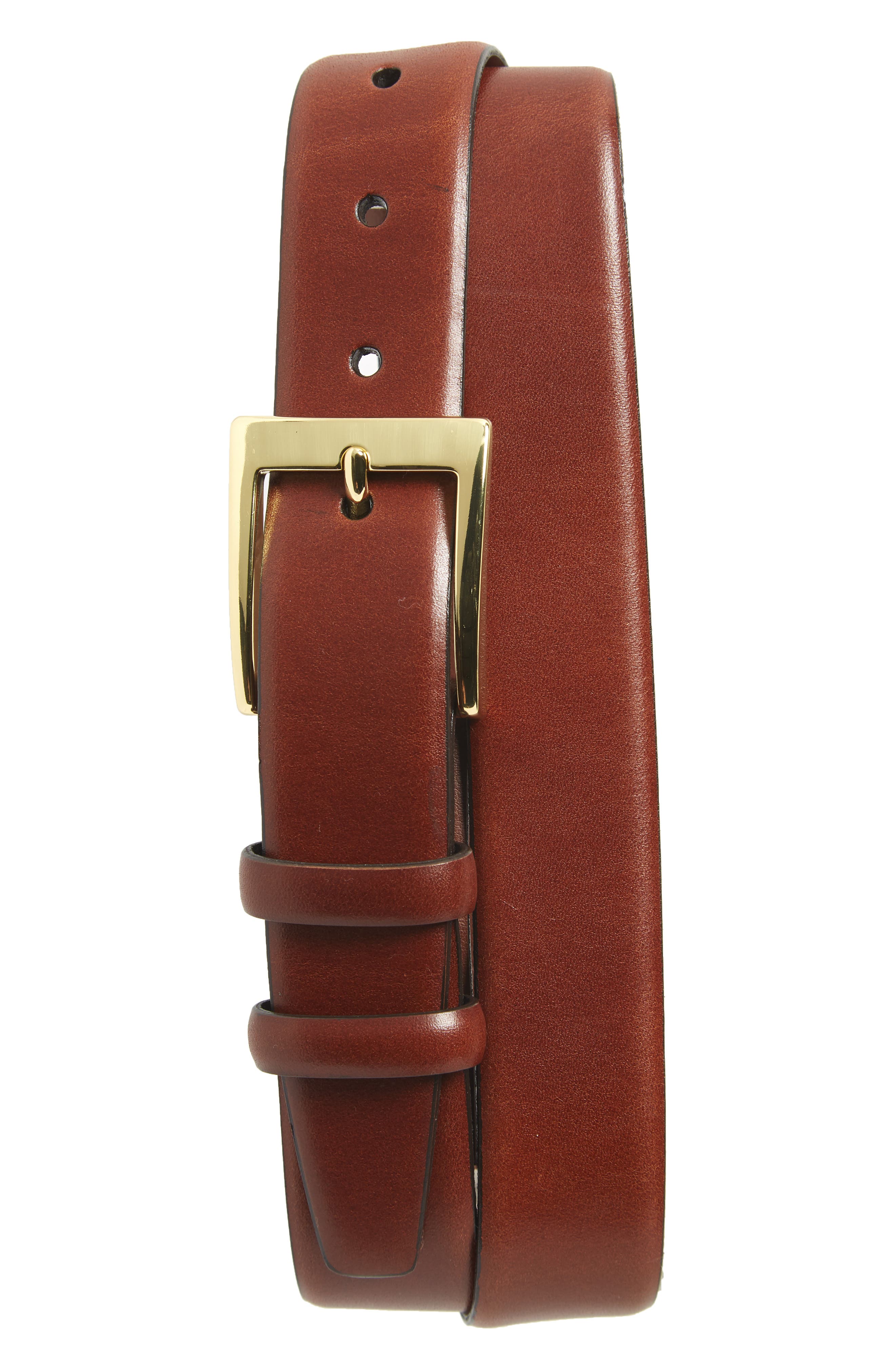 Torino Belts Double Buckle Leather Belt, Chili