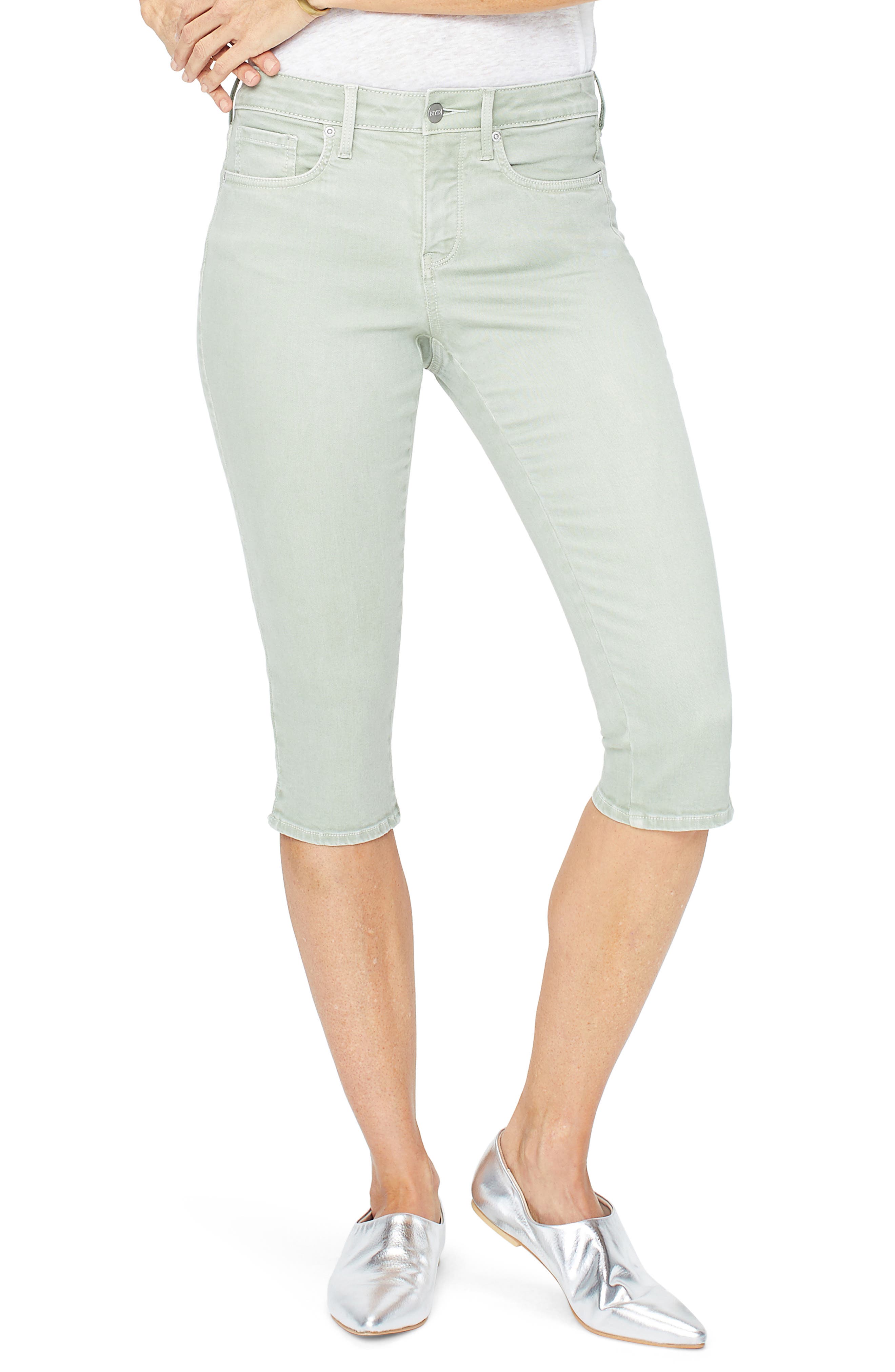 Nydj Capri Skinny Jeans, Green