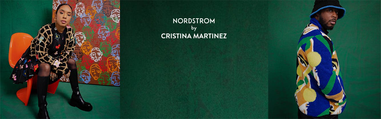 Cristina Martinez and her partner wearing Nordstrom by Cristina Martinez clothes.