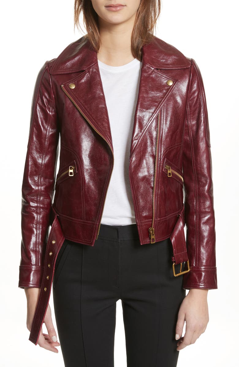 Tory Burch Bianca Leather Moto Jacket | Nordstrom
