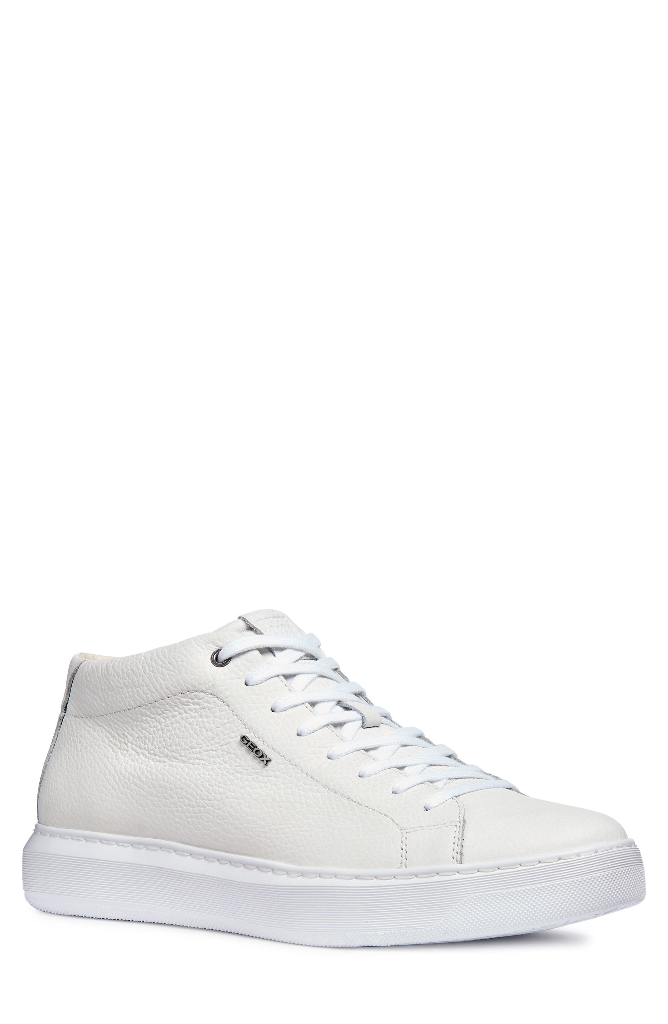 Geox Deiven 3 Mid Top Sneaker, White