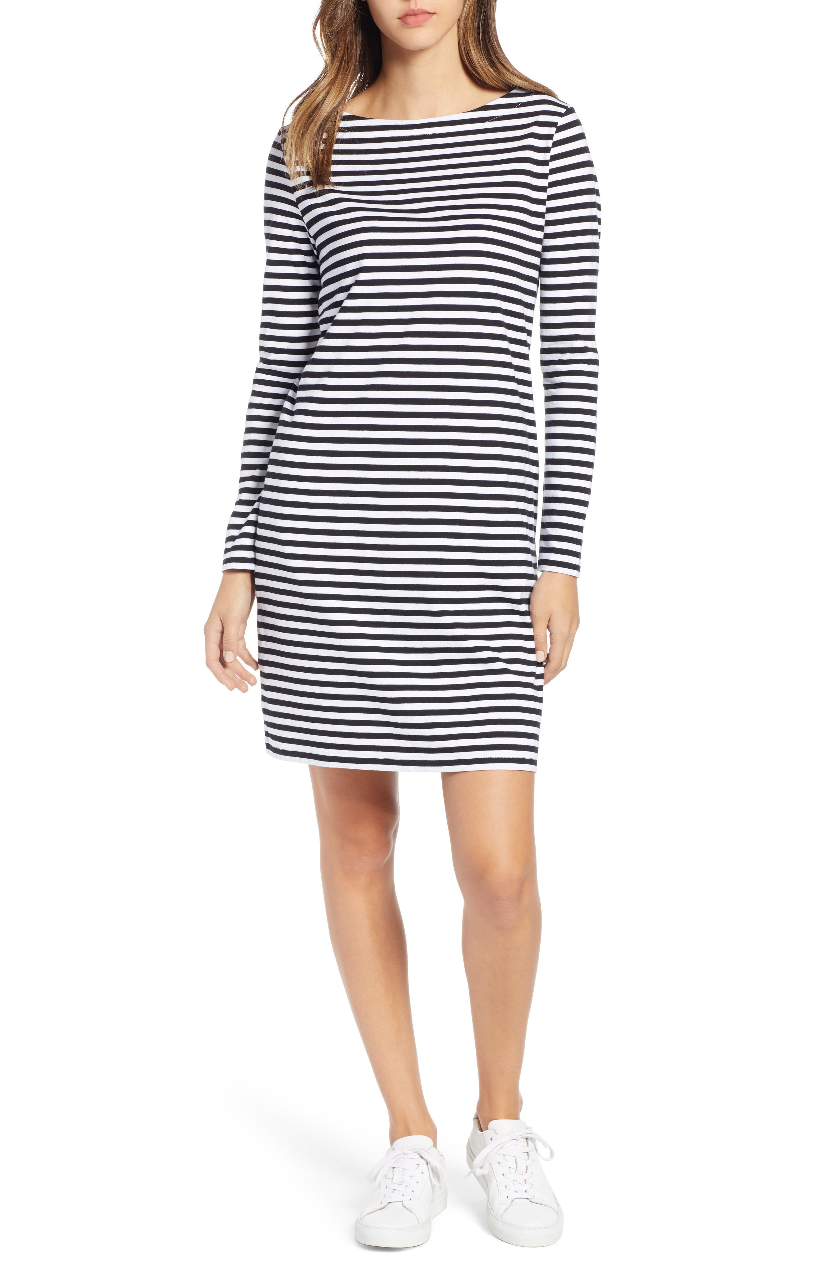 Petite 1901 Knit Shift Dress, Black
