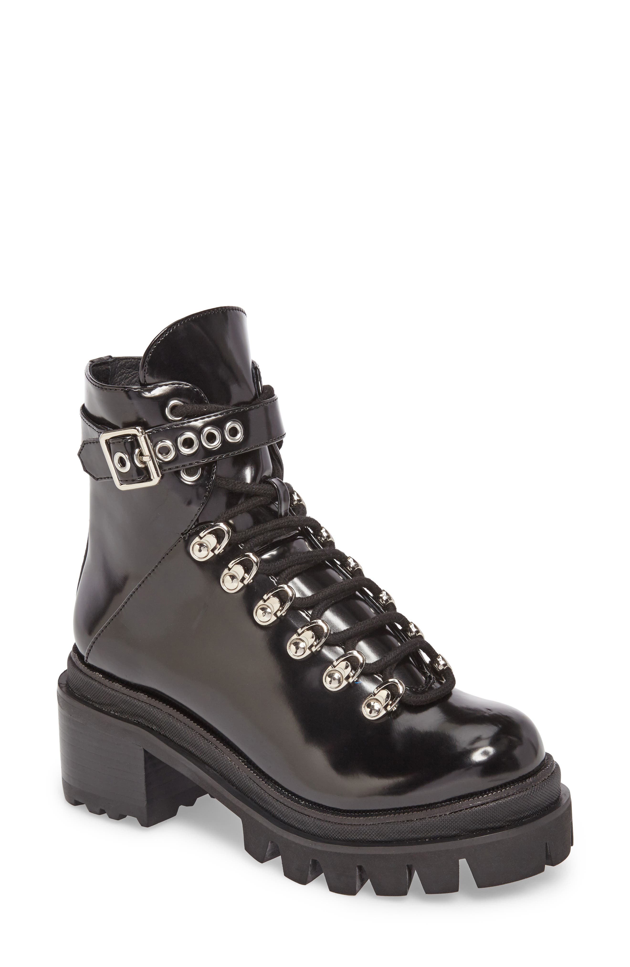 Jeffrey Campbell Czech Lace-Up Boot, Black