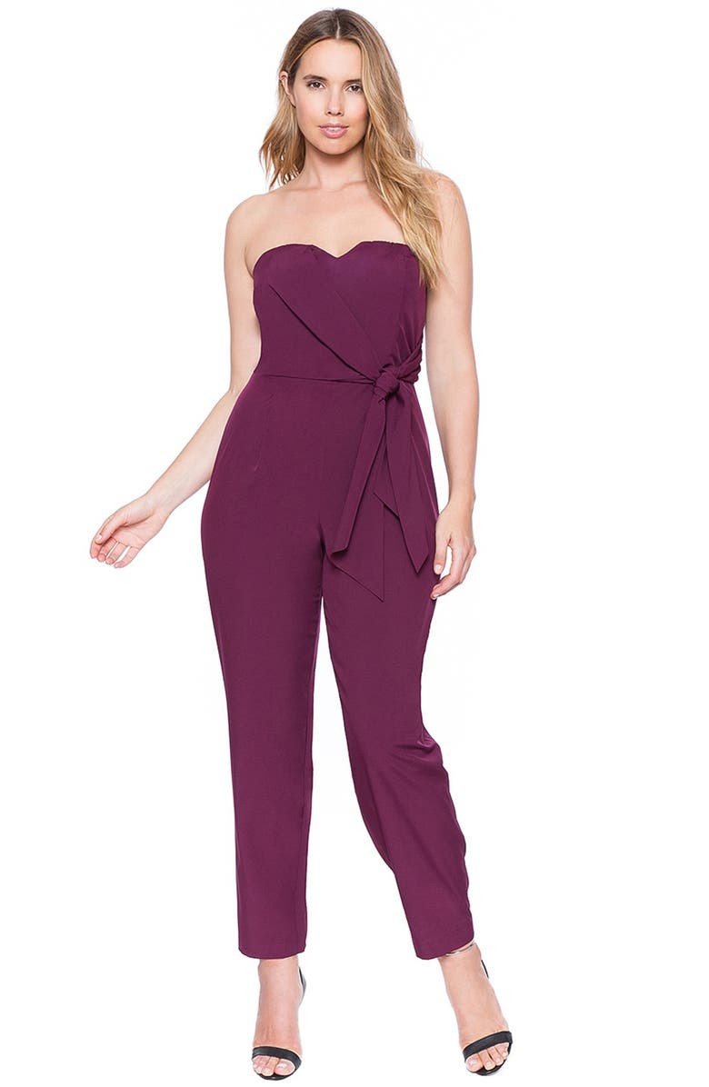 ELOQUII Strapless Sweetheart Neck Jumpsuit (Plus Size) | Nordstrom