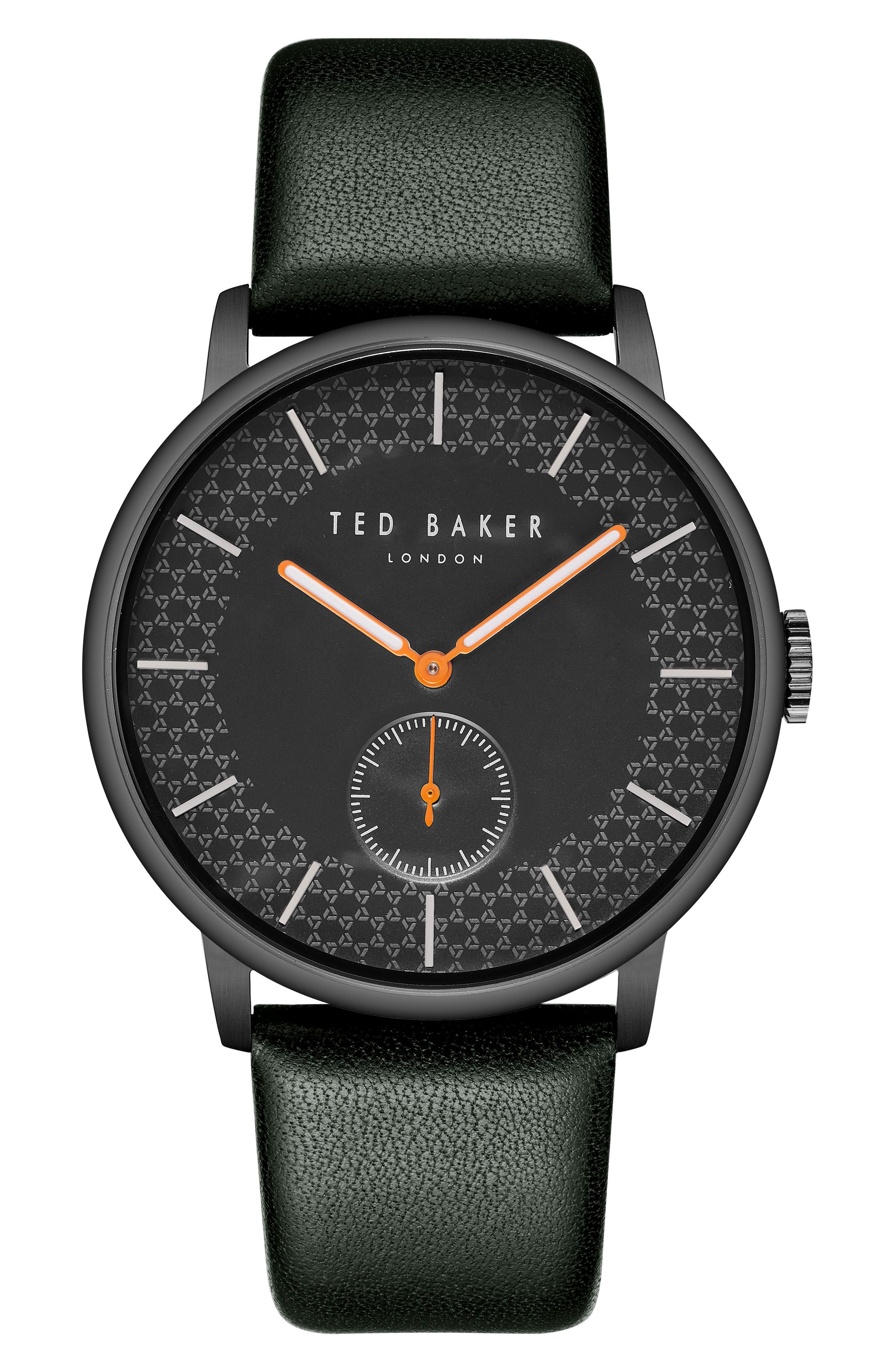 Ted Baker London James Leather Strap Watch, 42Mm