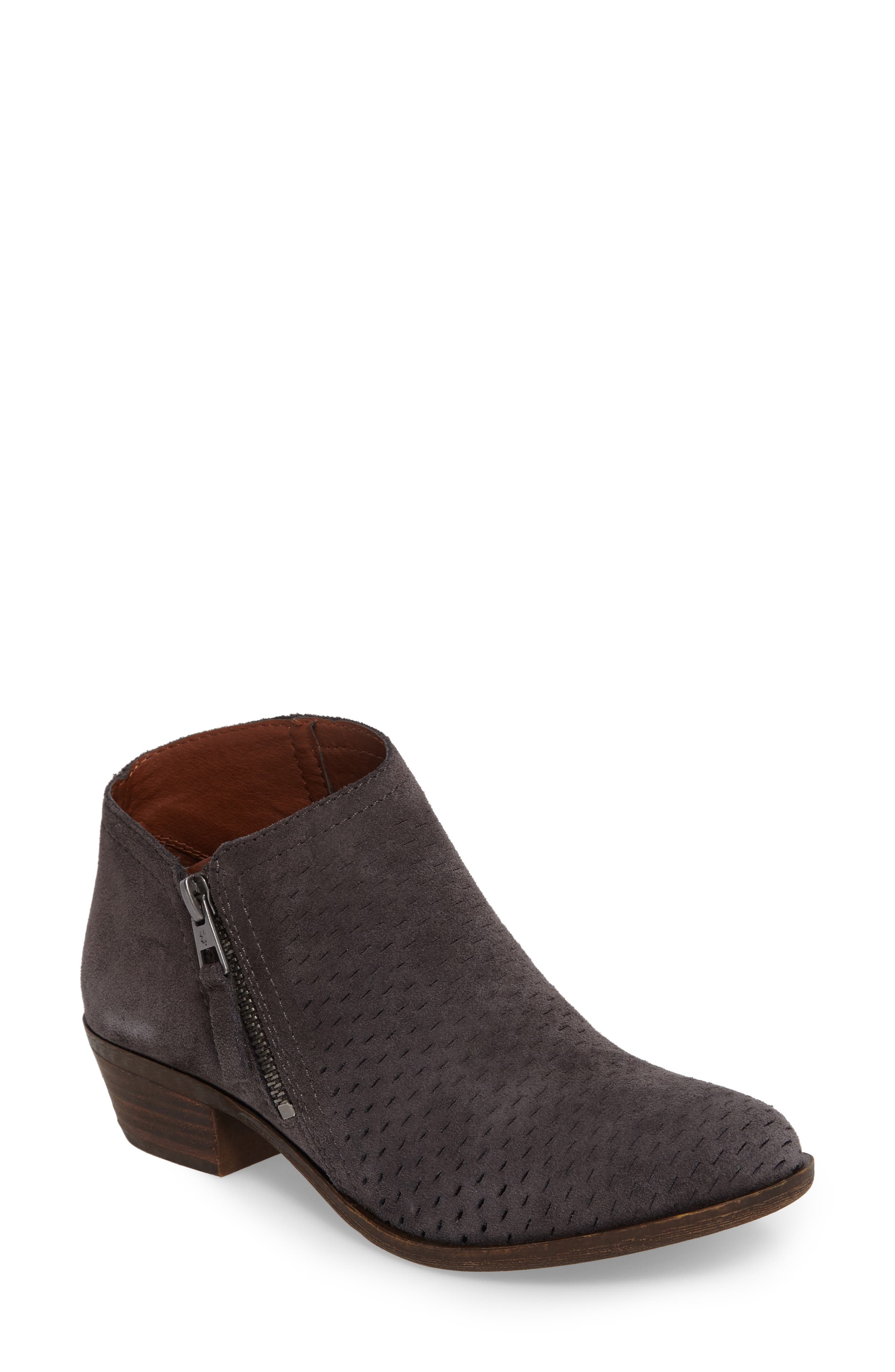 Lucky Brand Brielley Perforated Bootie, Grey