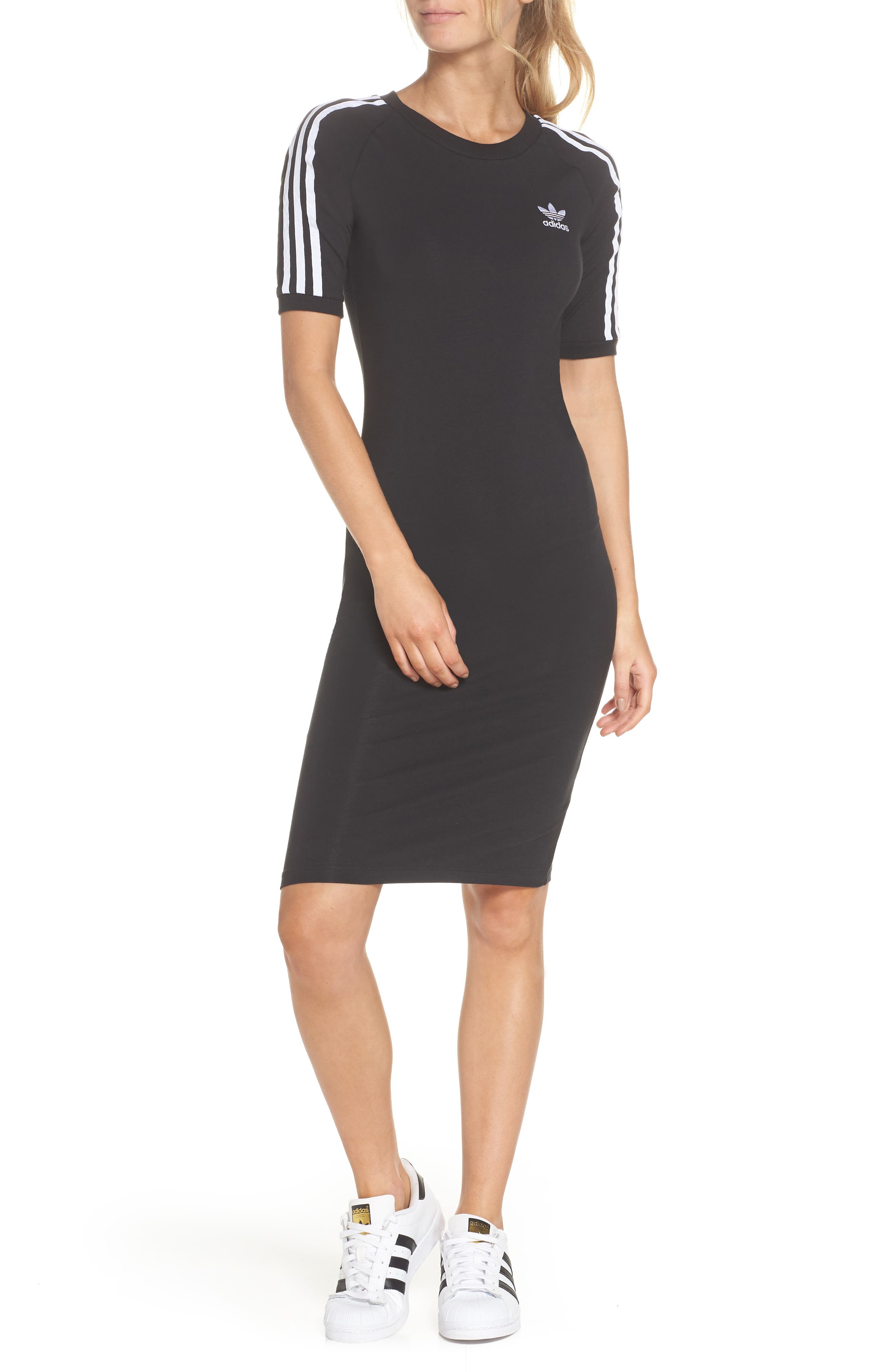 UPC 190311493117 product image for Women's Adidas 3-Stripes Dress, Size Small - Black | upcitemdb.com