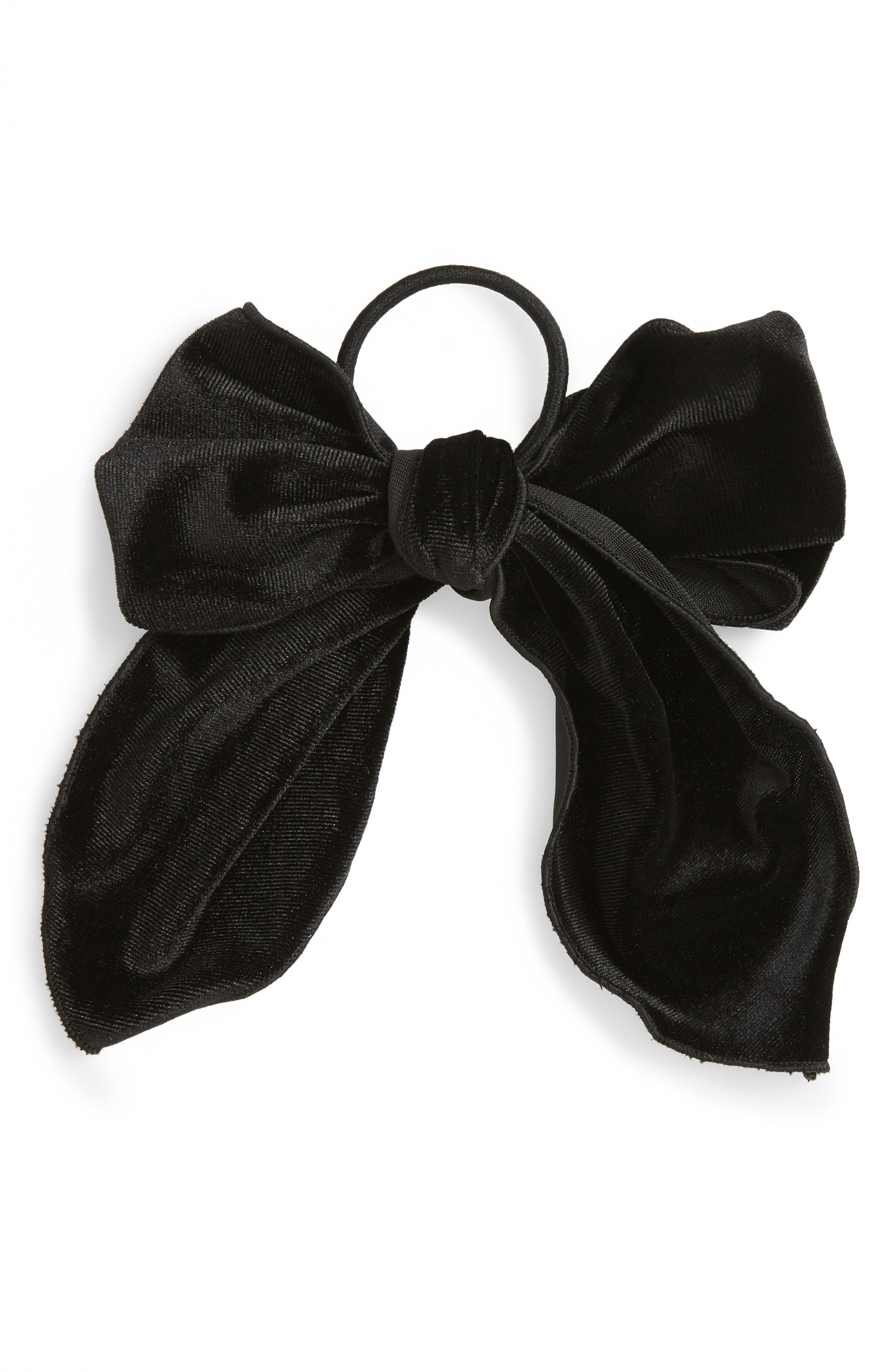 floppy velvet bow tie