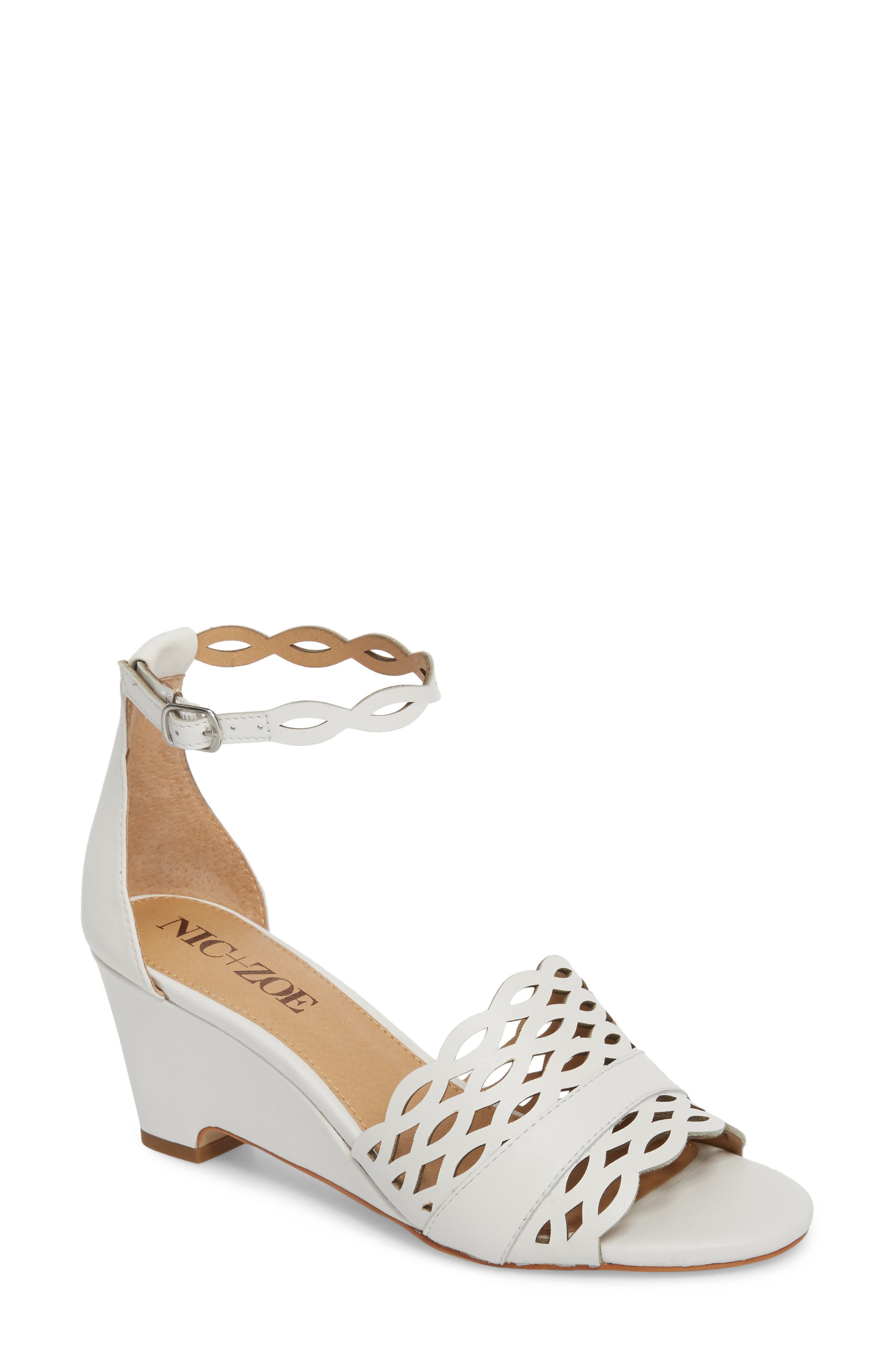 Nic+Zoe Flora Wedge Sandal, White