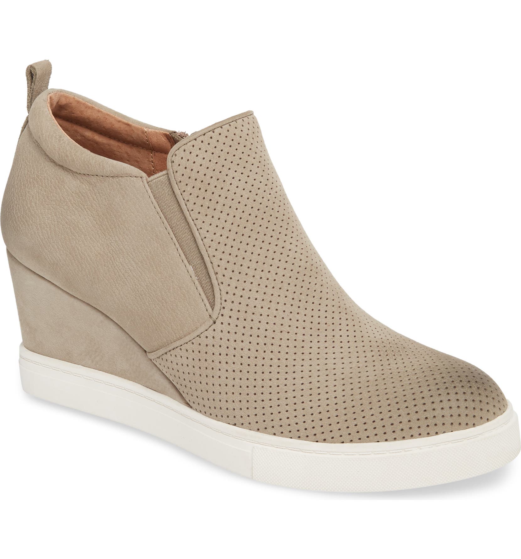 Aiden Wedge Sneaker,
Main,
color, TAUPE PERFORATED LEATHER