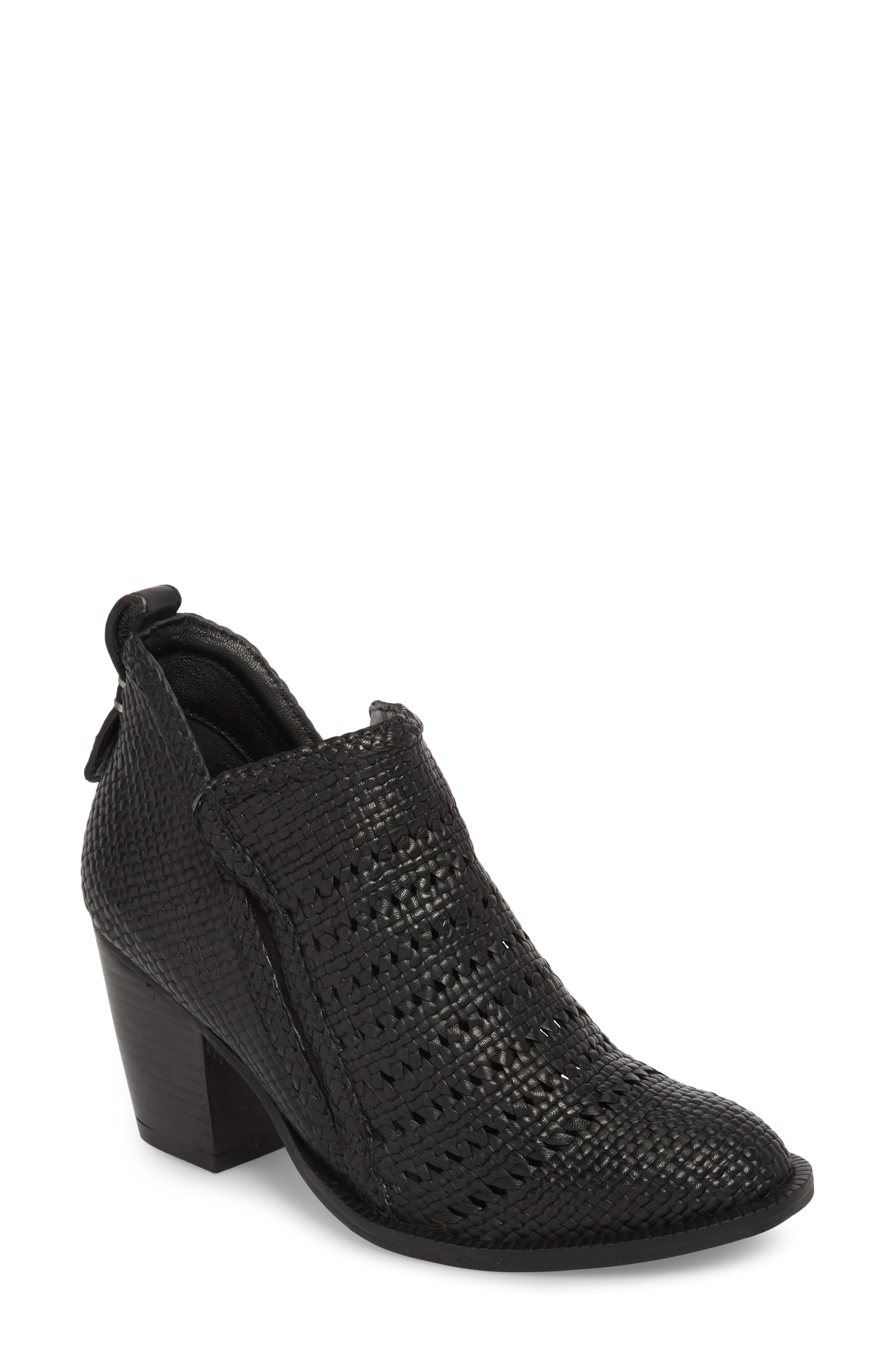 Jeffrey Campbell Burman Woven Bootie- Black