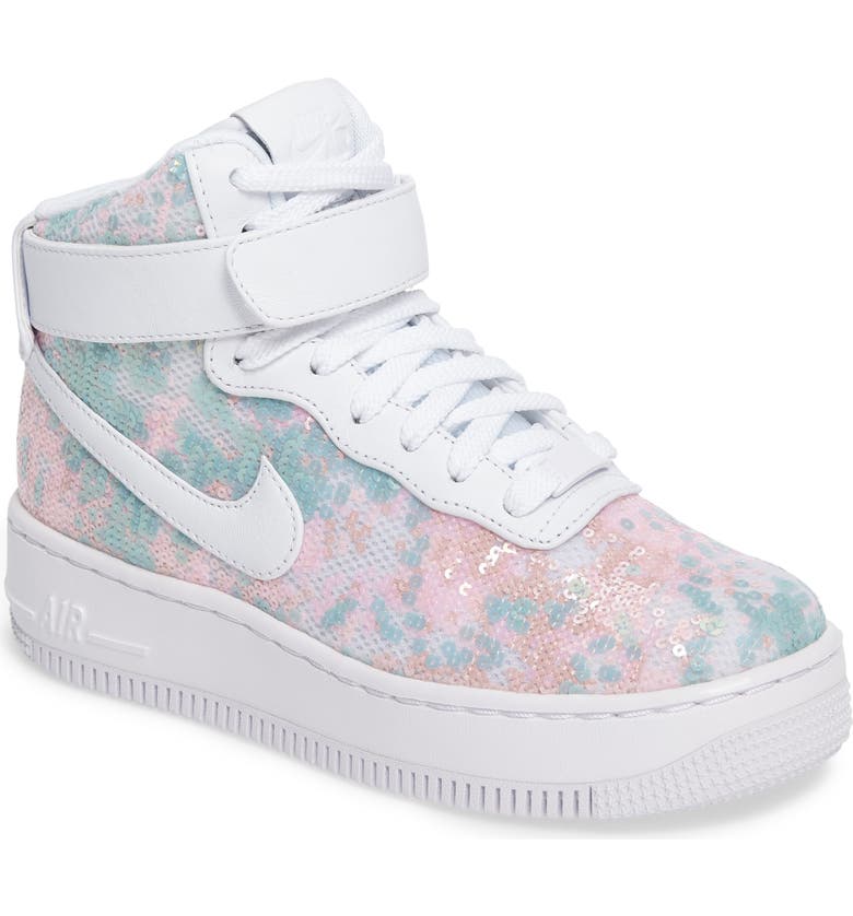 Nike Air Force 1 Upstep Hi LX Sequined High Top Sneaker (Women) | Nordstrom