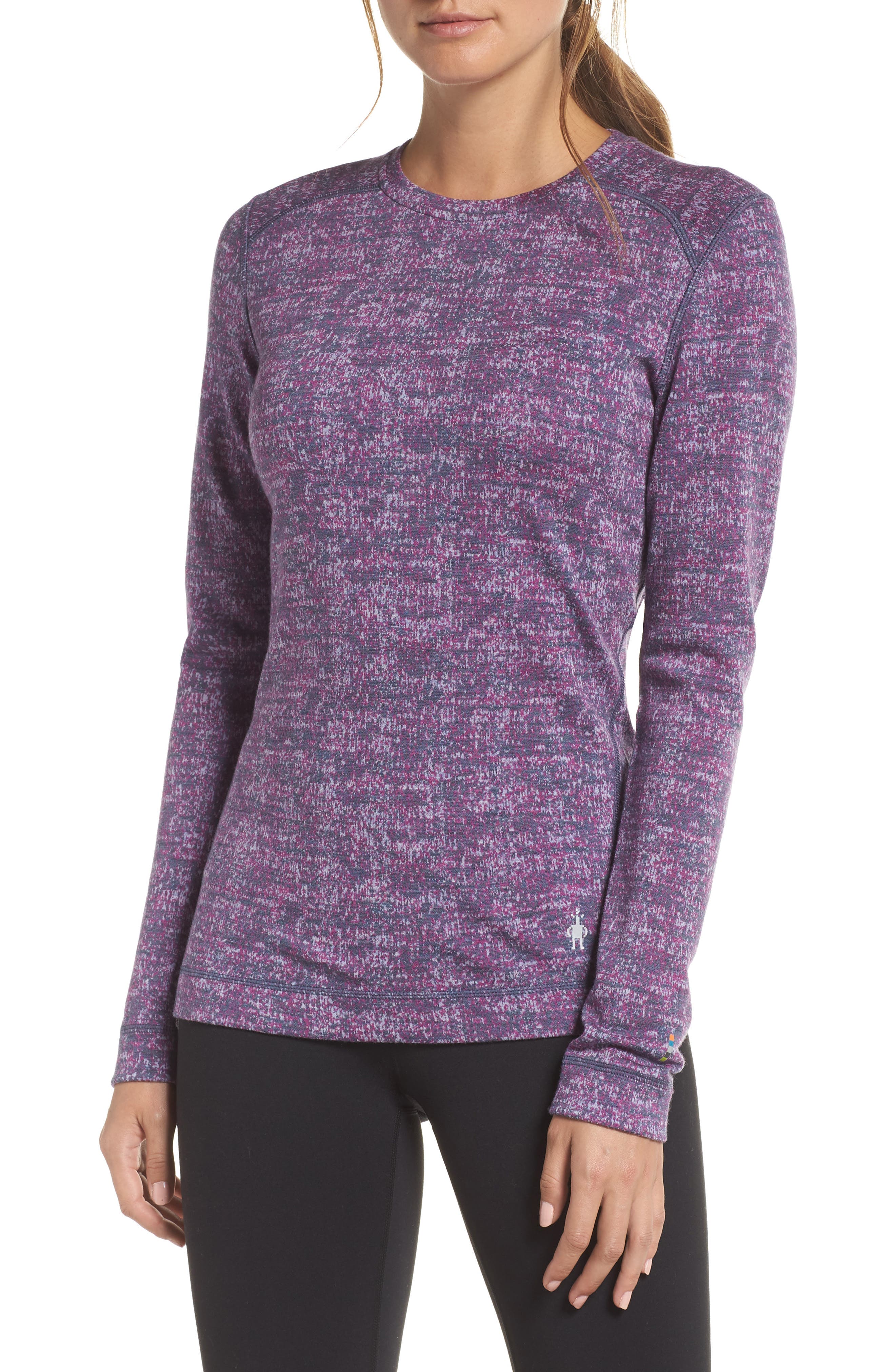 Smartwool Merino 250 Base Layer Pattern Crew Top, Blue