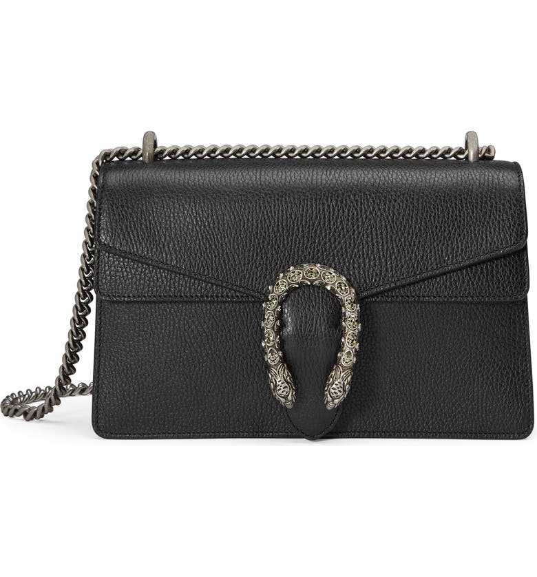Gucci Small Dionysus Leather Shoulder Bag In Black | ModeSens