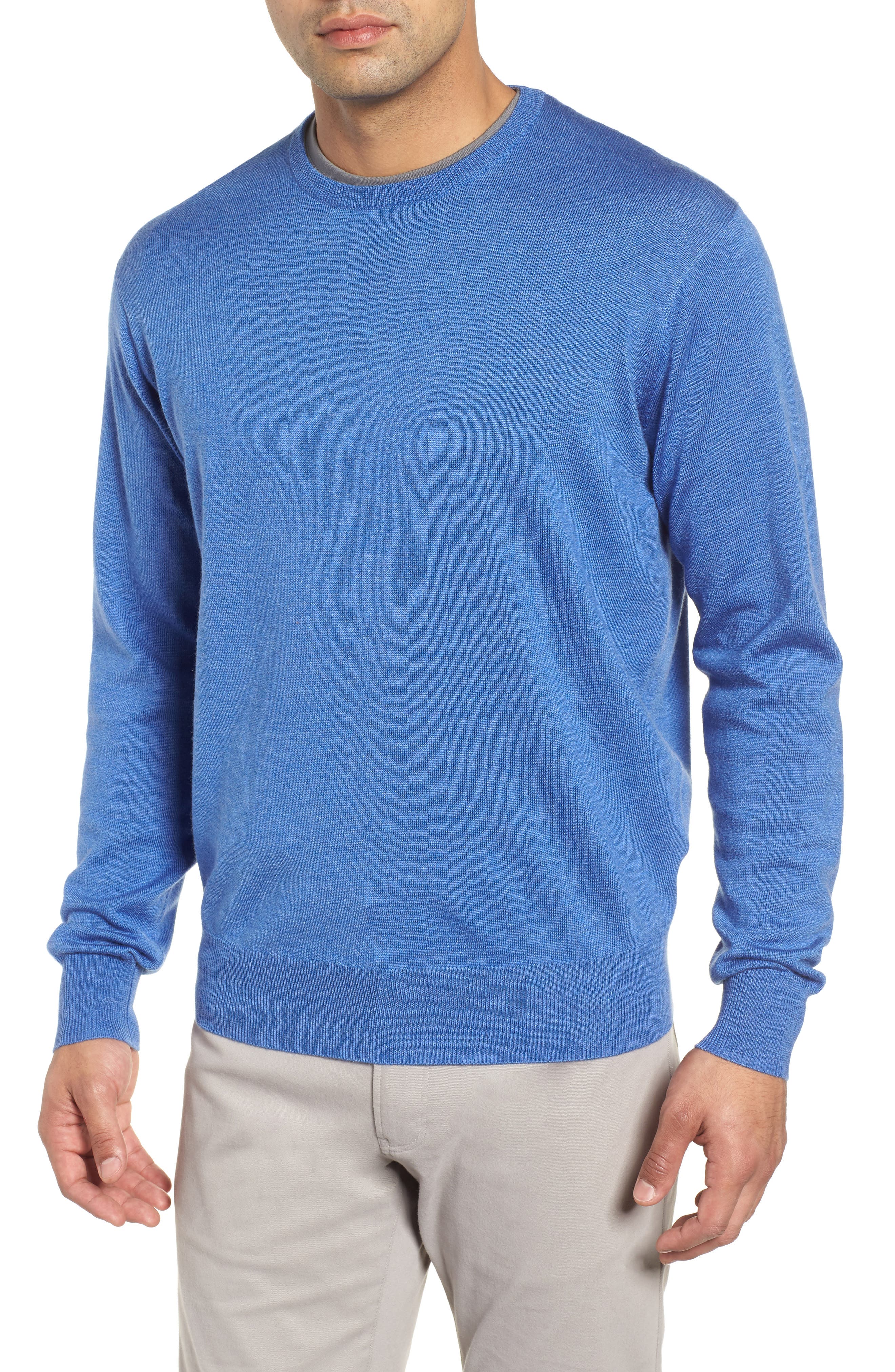 Peter Millar Crown Wool & Silk Sweater, Blue