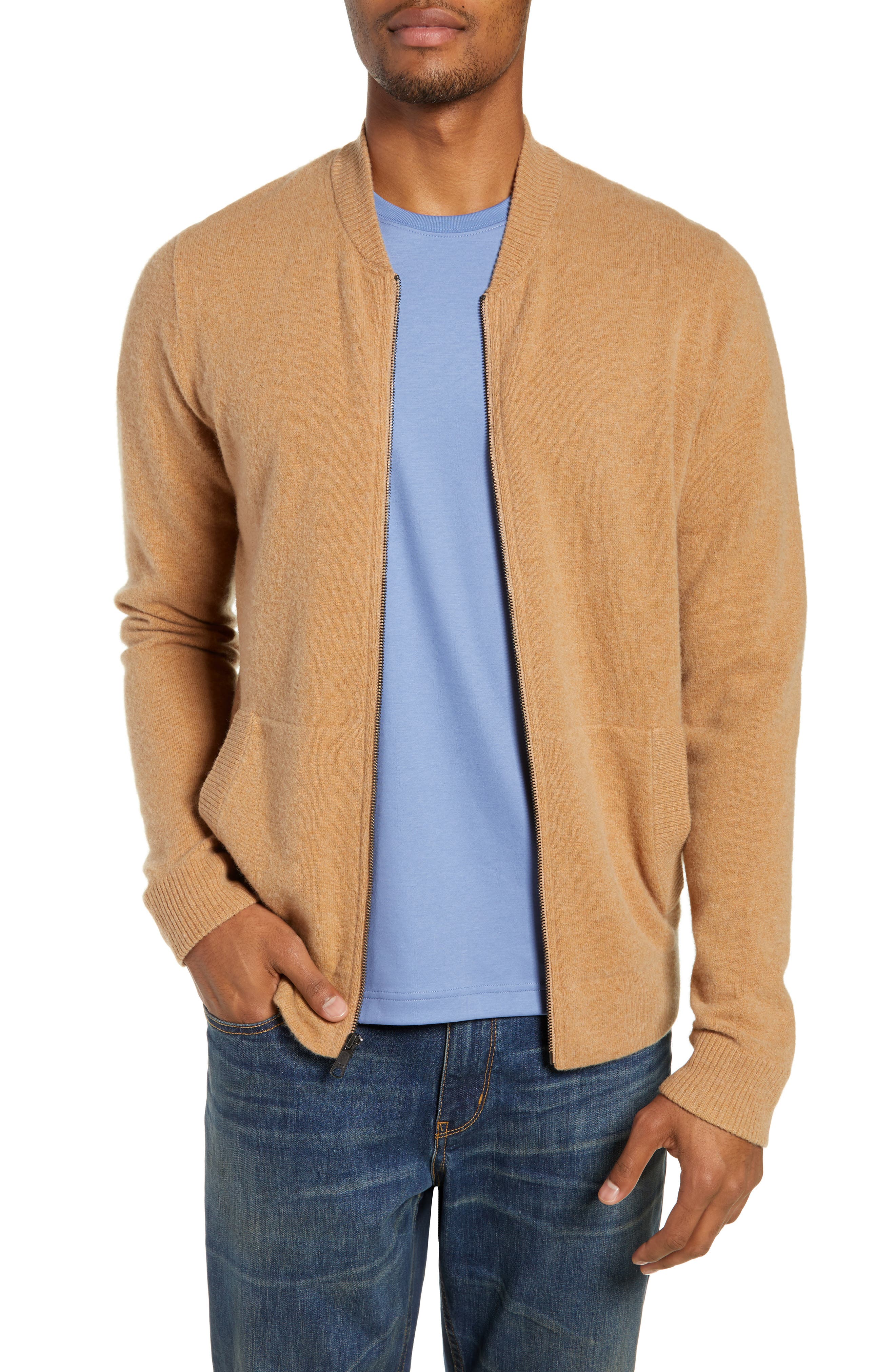 Nordstrom Shop Merino Wool Blend Bomber Sweater