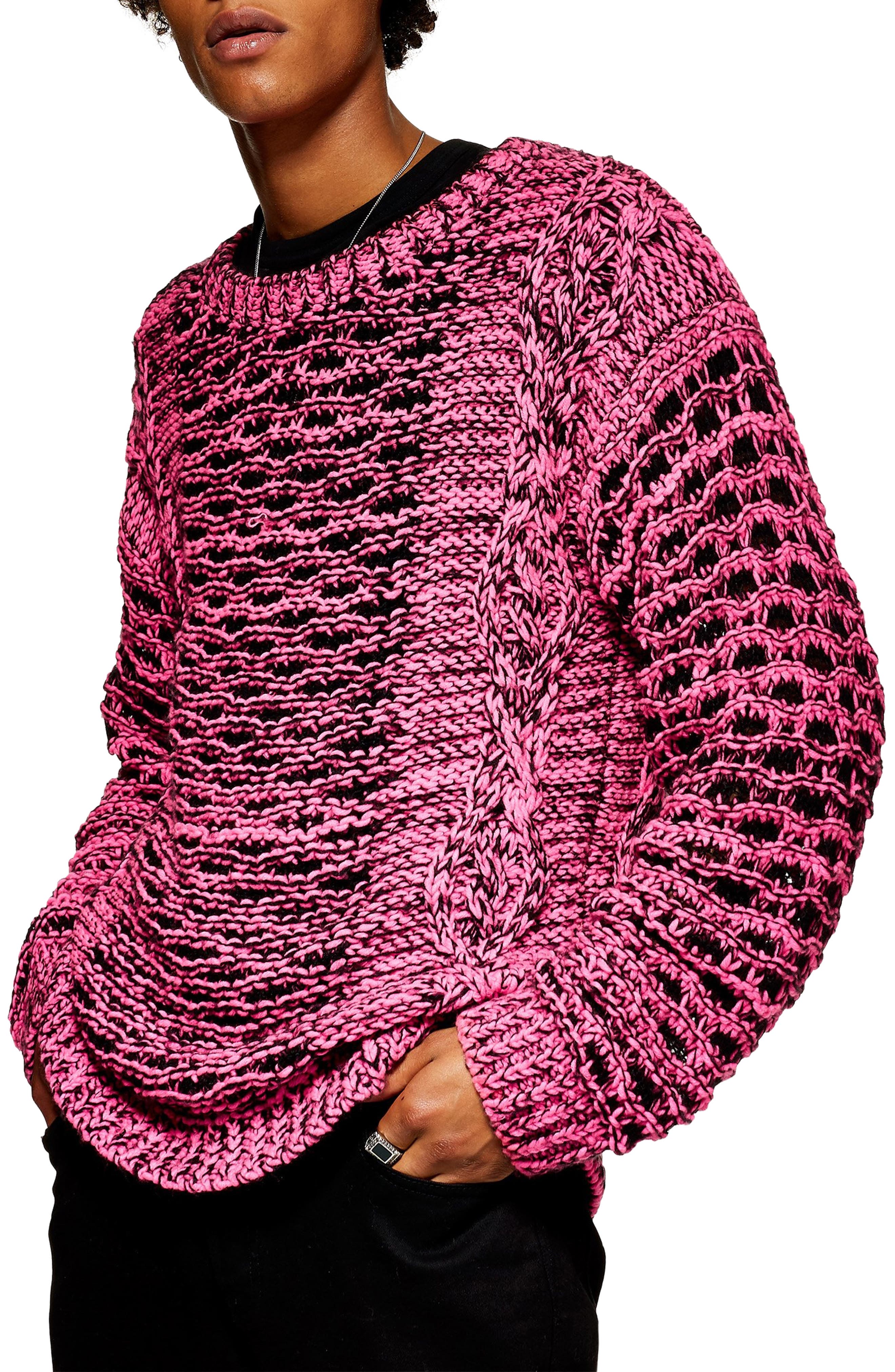 Topman Crewneck Sweater, Pink