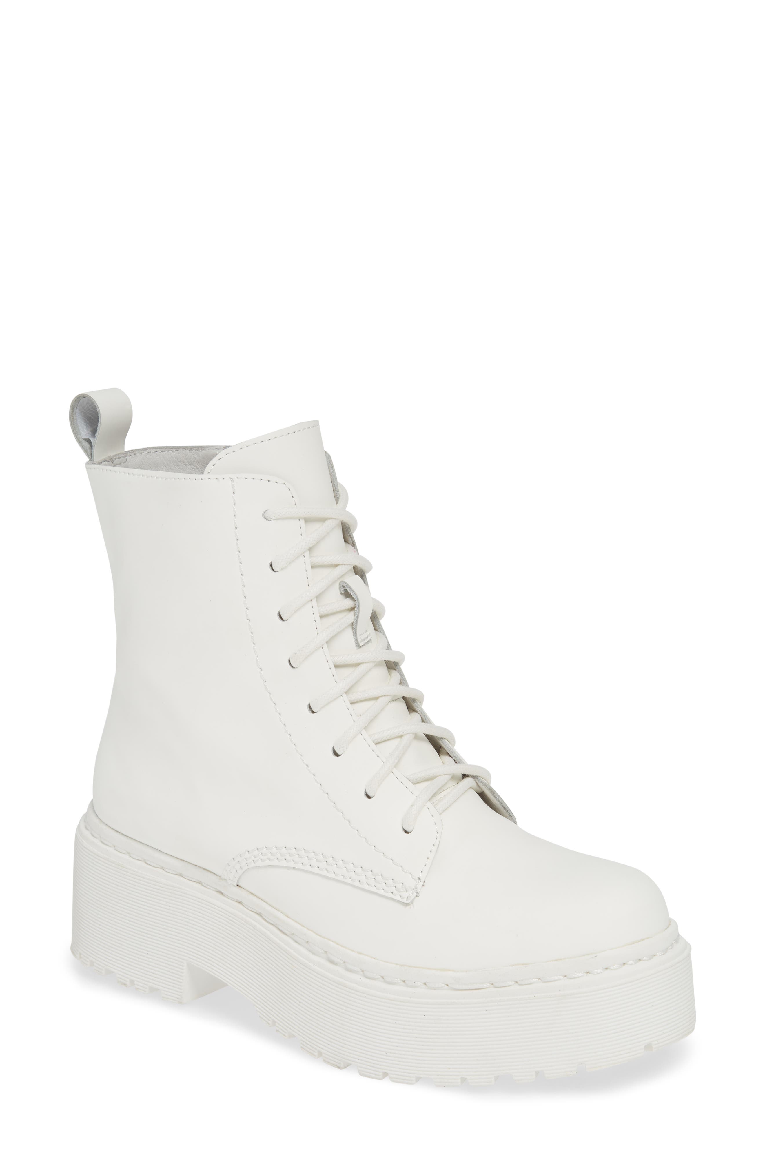 Jeffrey Campbell District Combat Boot- White