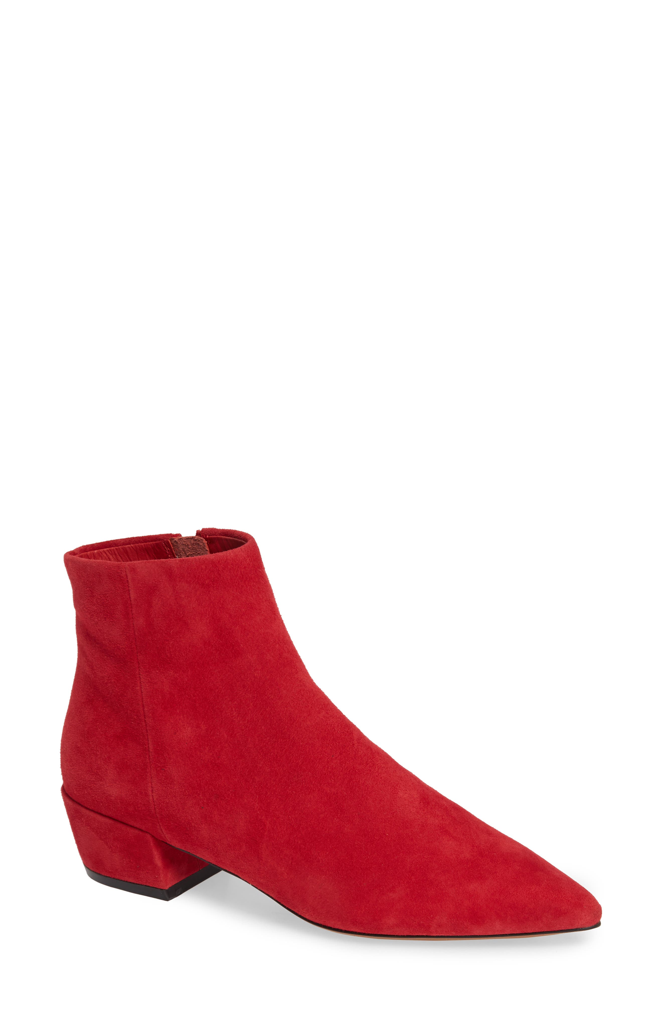 Linea Paolo Rhys Pointy Toe Bootie, Red