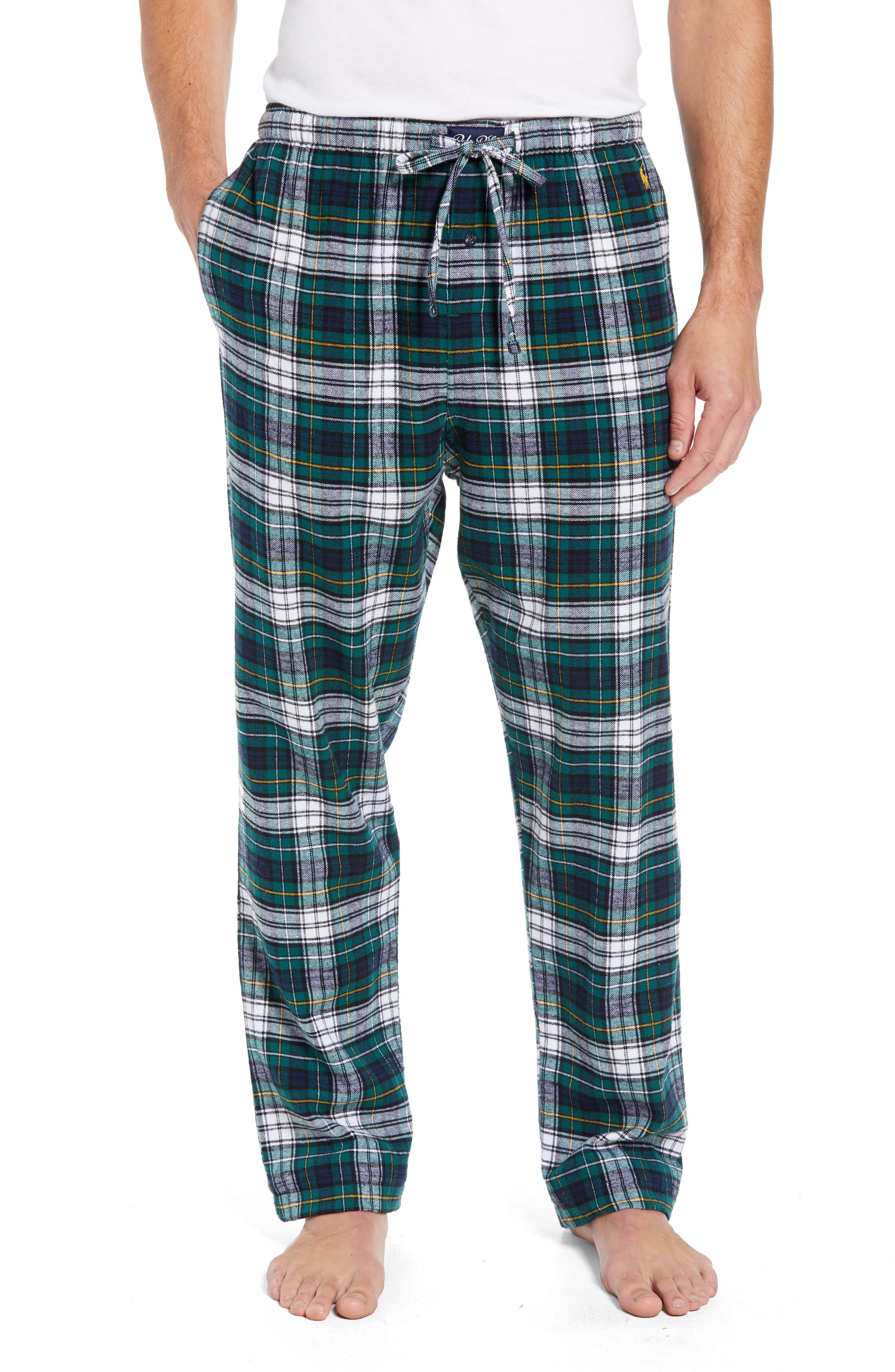 Polo Ralph Lauren Flannel Cotton Pajama Pants, Green