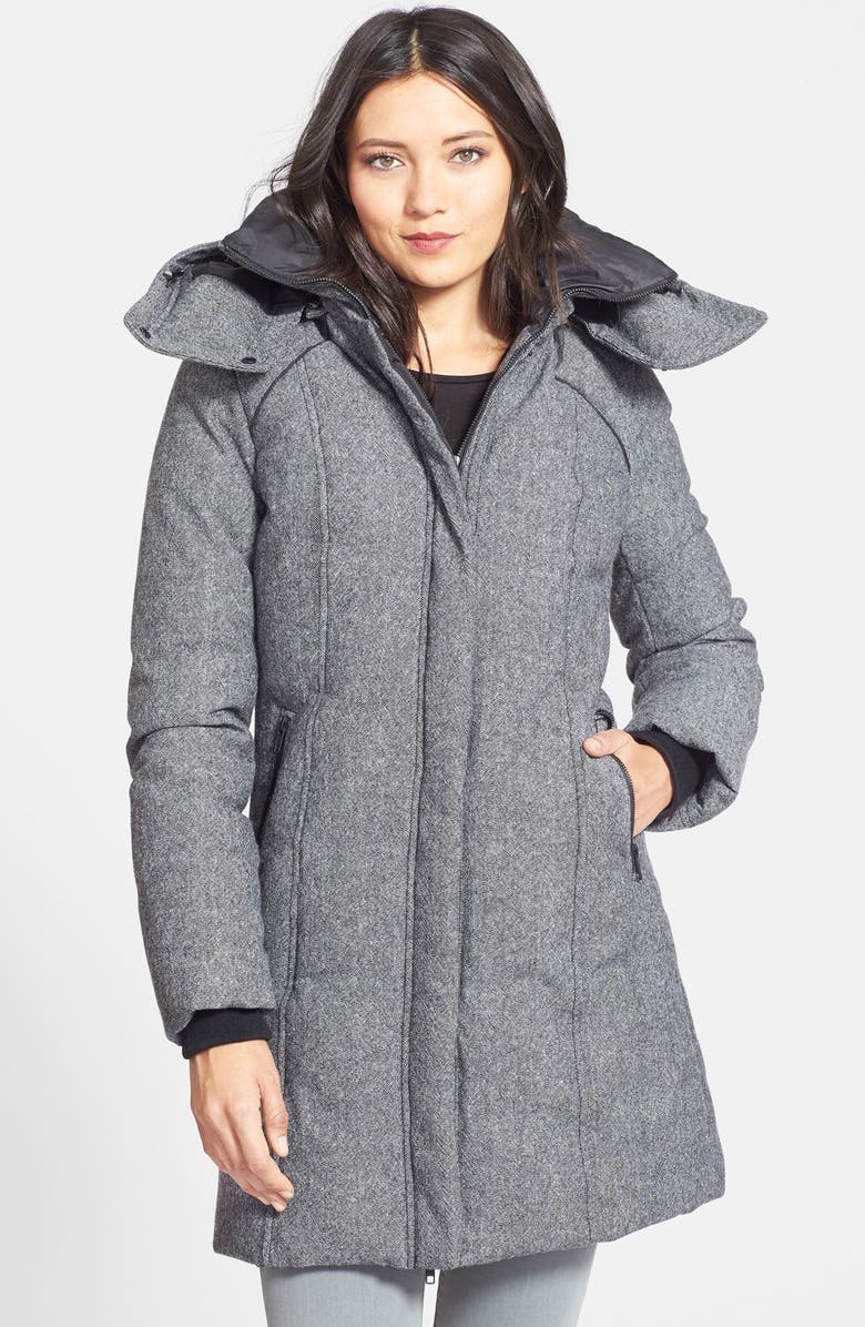 Soia & Kyo Down Filled Wool Blend Coat with Removable Hood | Nordstrom