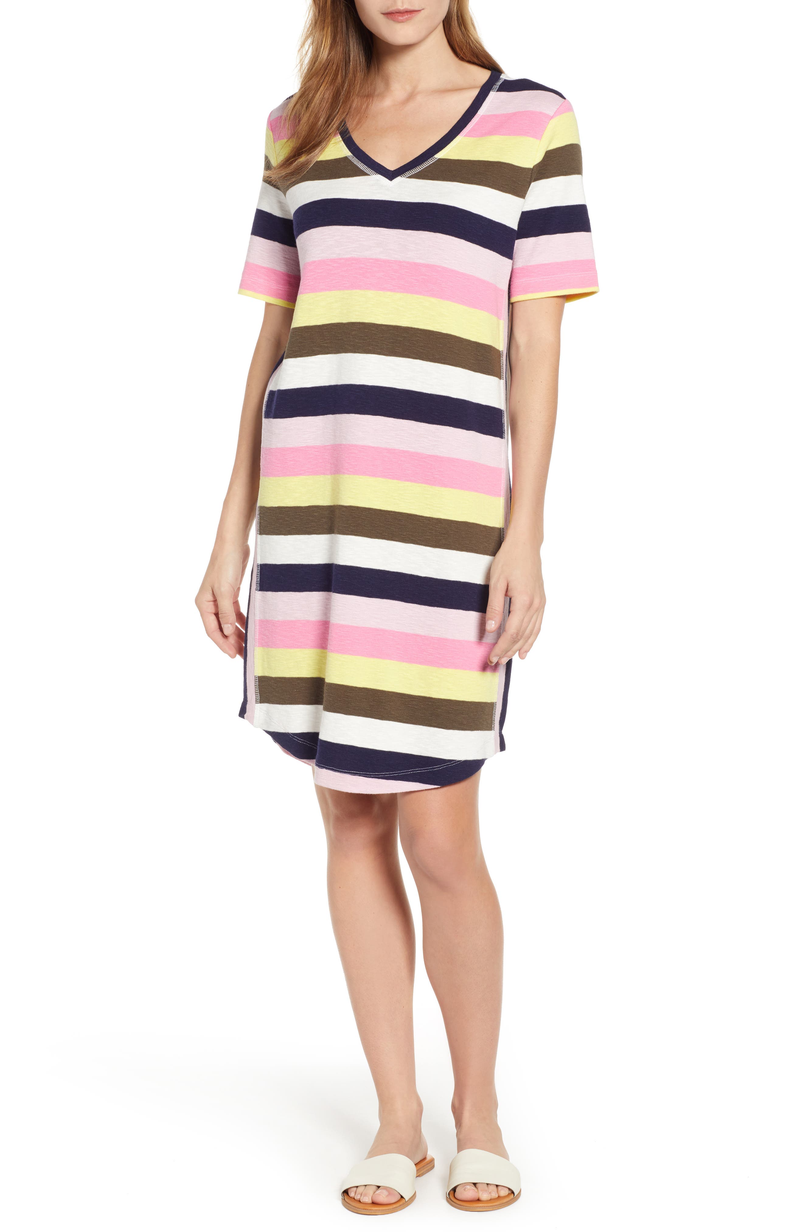Petite Caslon Slub Knit Dress, Pink