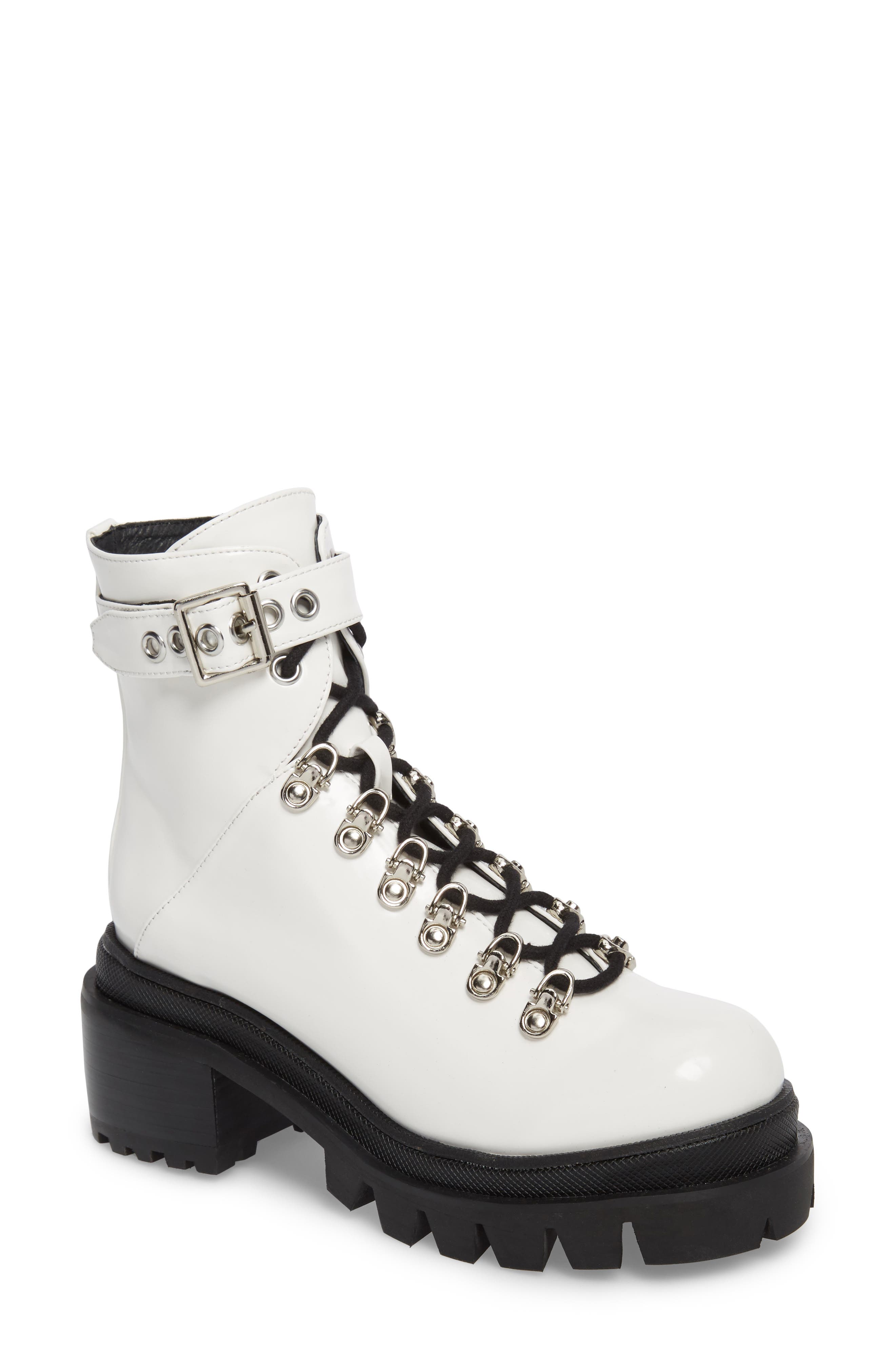 Jeffrey Campbell Czech Lace-Up Boot, White