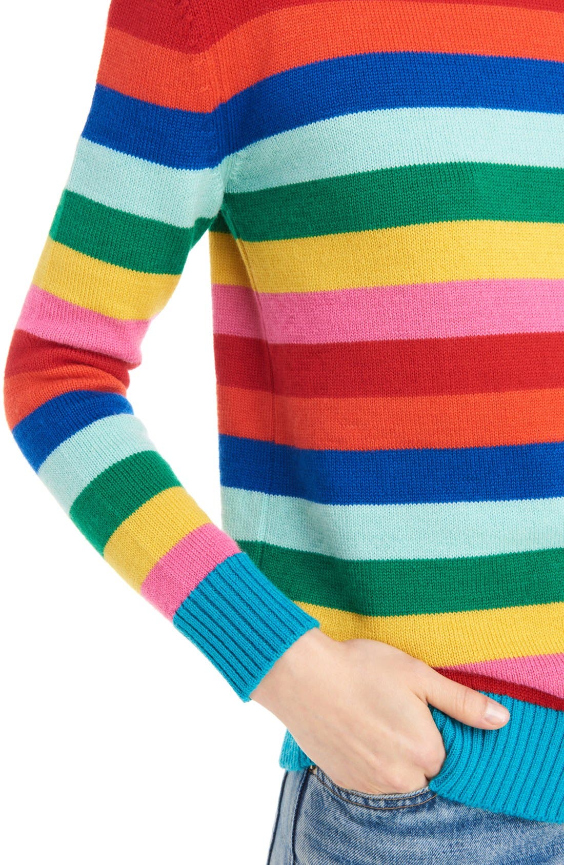 saint laurent rainbow sweater