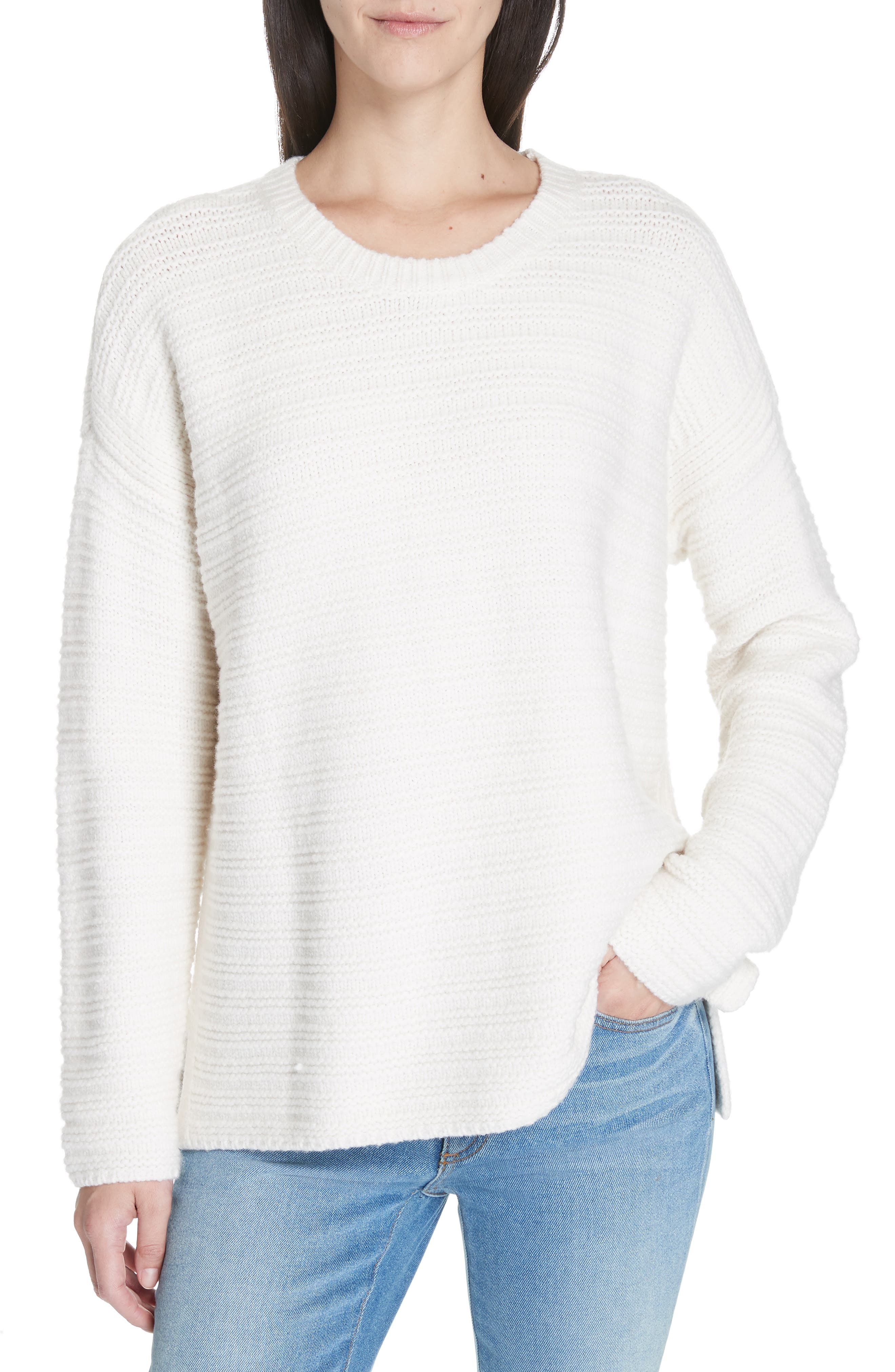 Eileen Fisher Wool Blend Pullover Sweater, Ivory