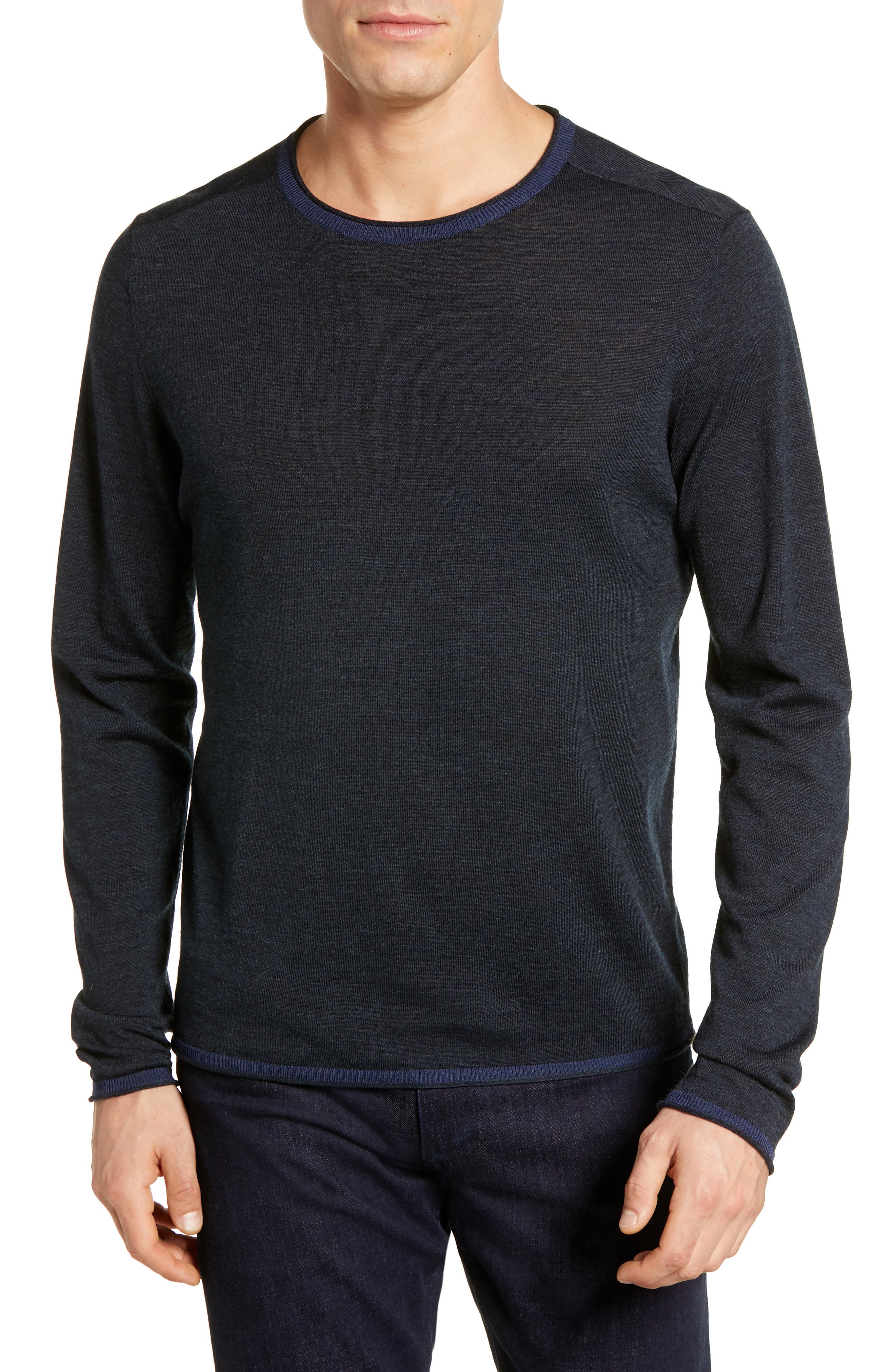 Robert Barakett Mahone Merino Wool Sweater, Blue