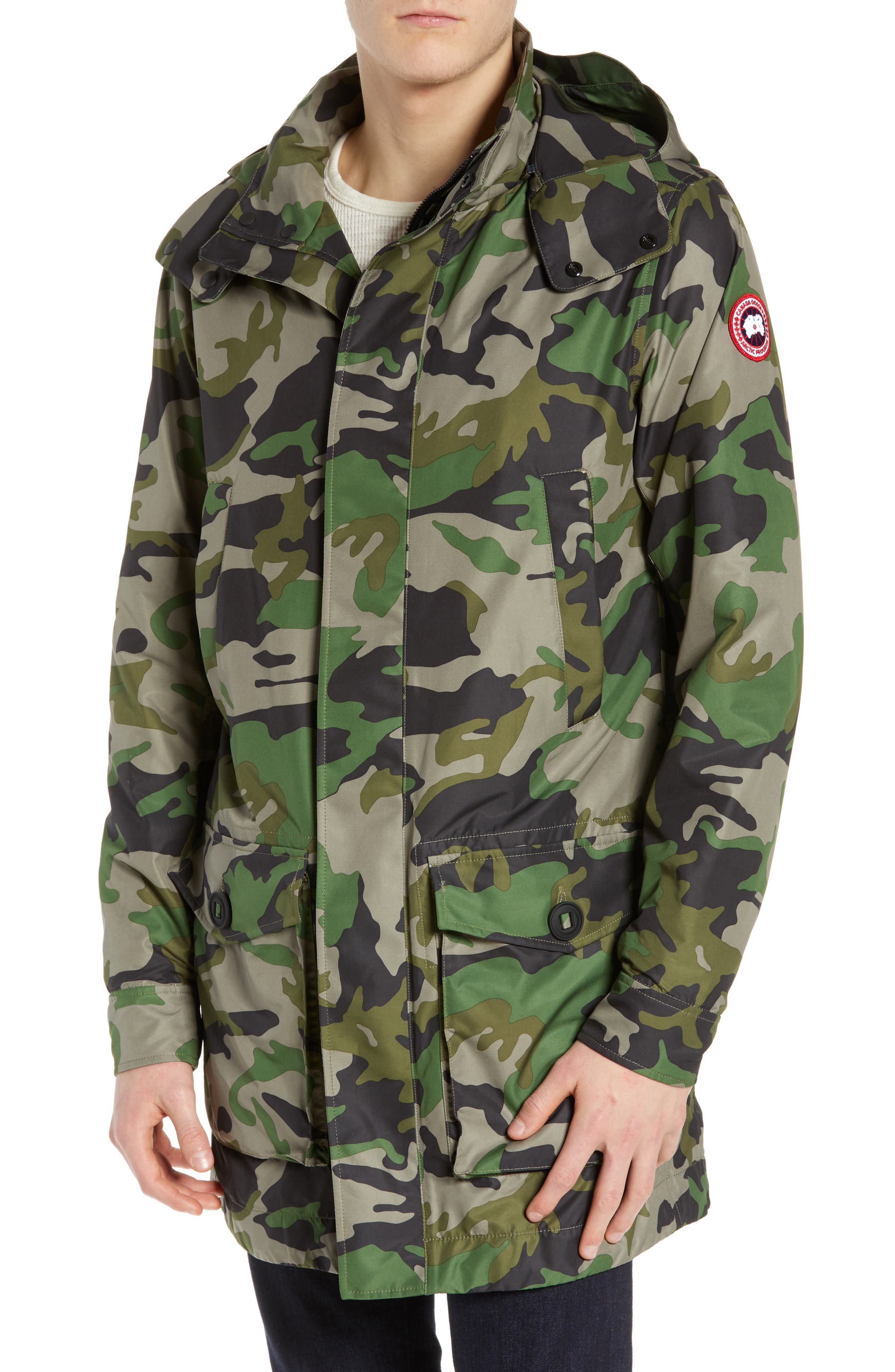 Canada Goose Crew Trench Jacket With Removable Hood, Green