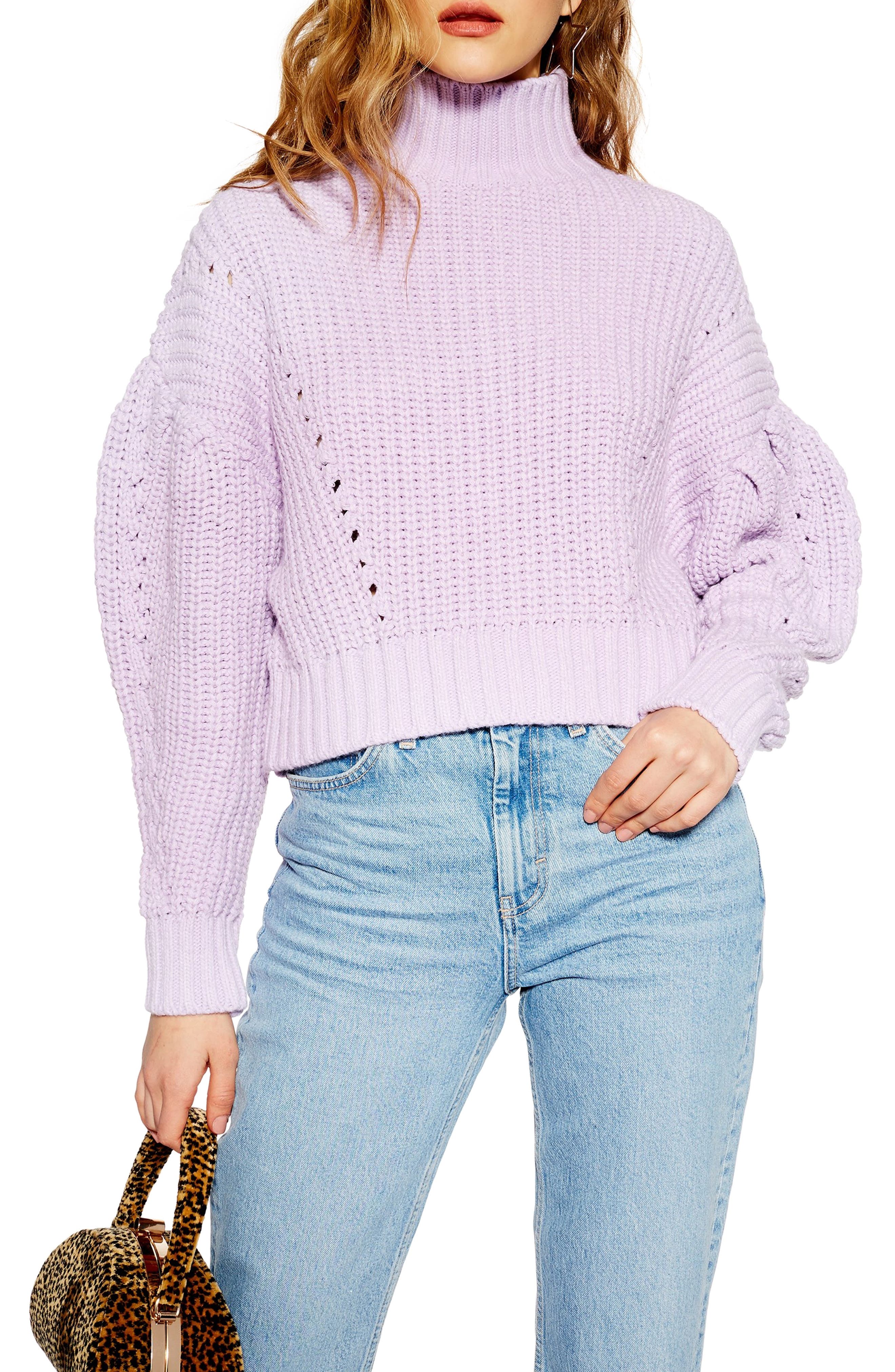 Cropped Turtleneck Sweater