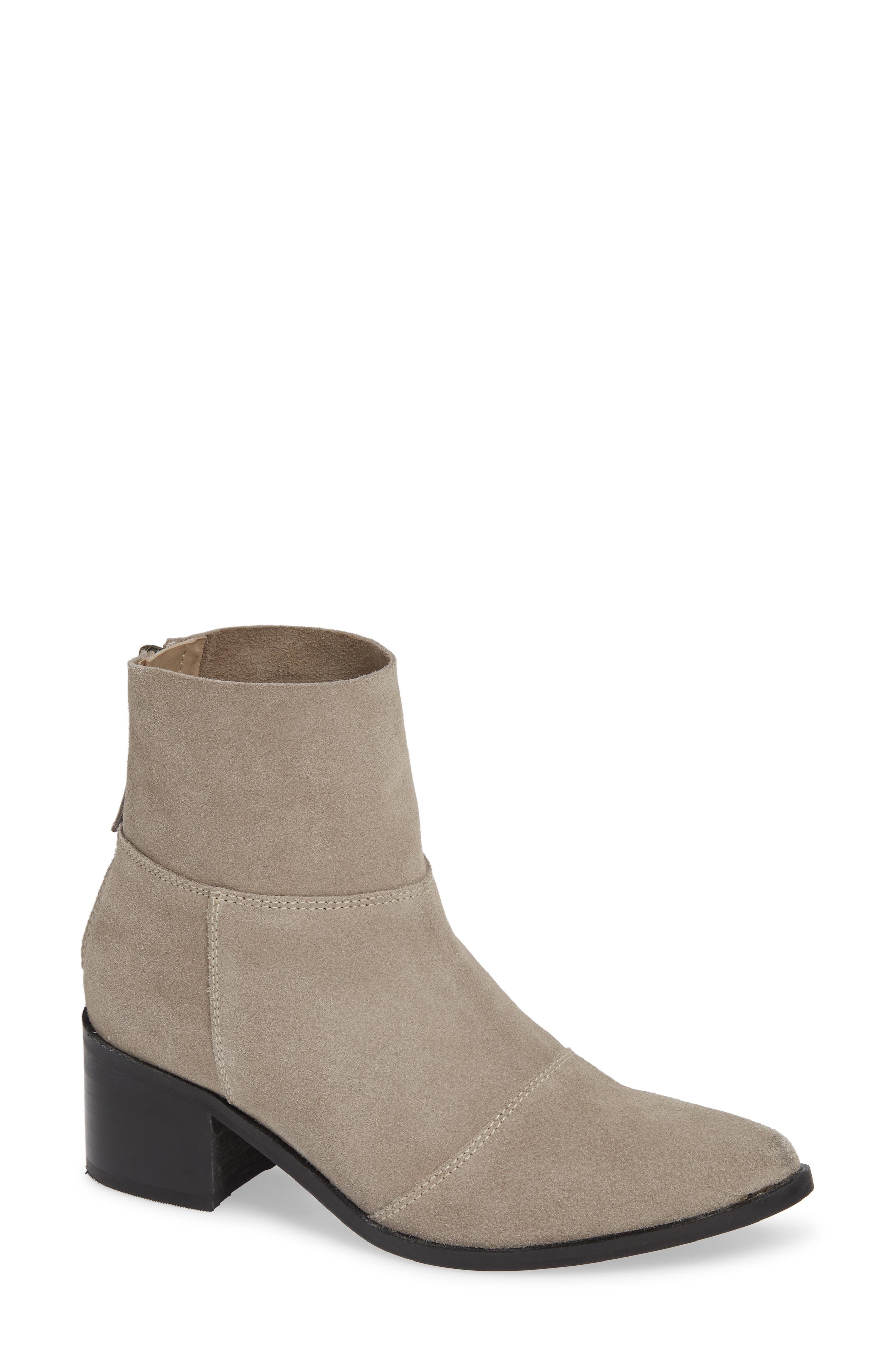 Black Suede Studio Juliet Bootie, Beige