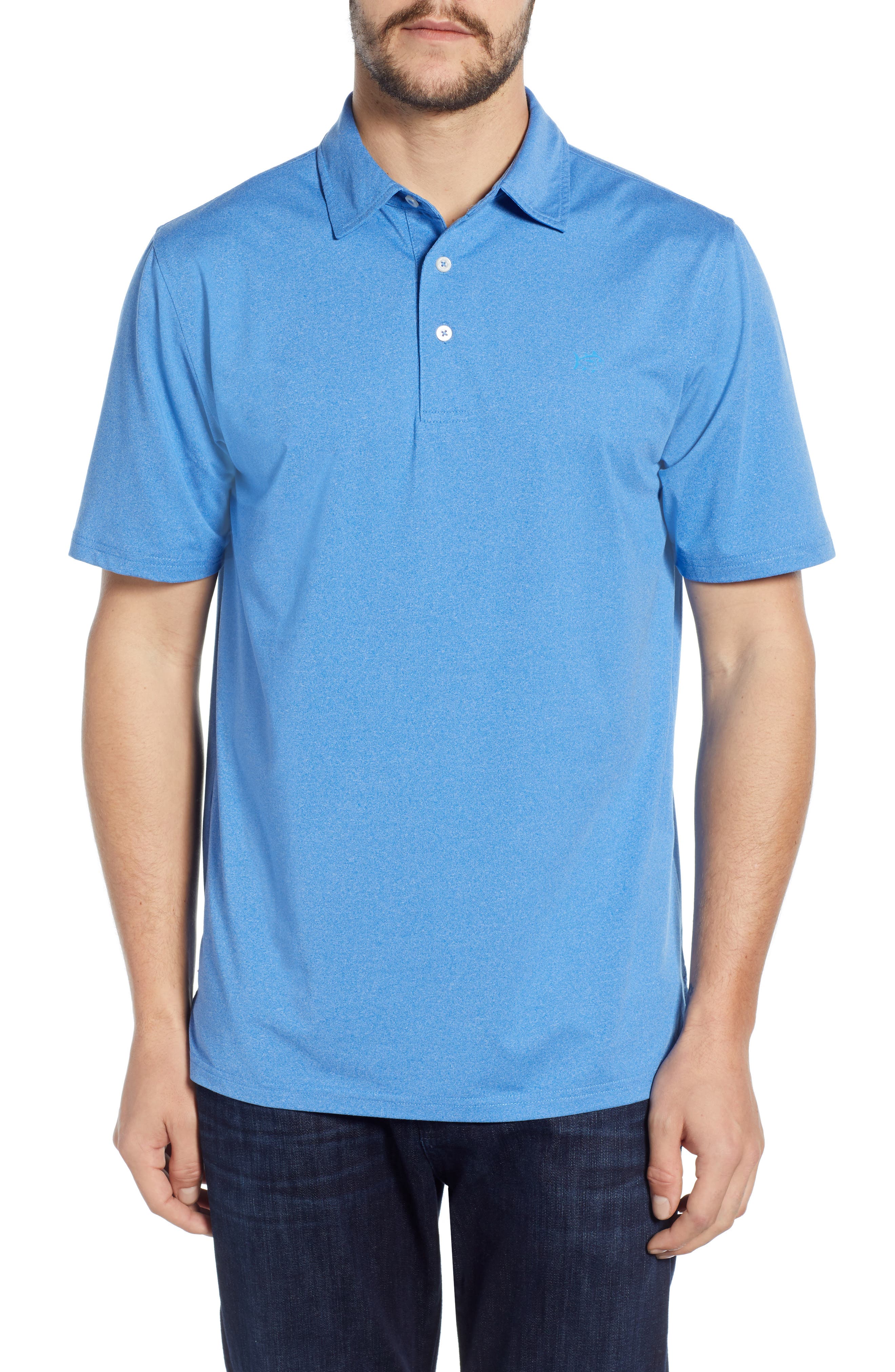Southern Tide Driver Performance Jersey Polo, Blue