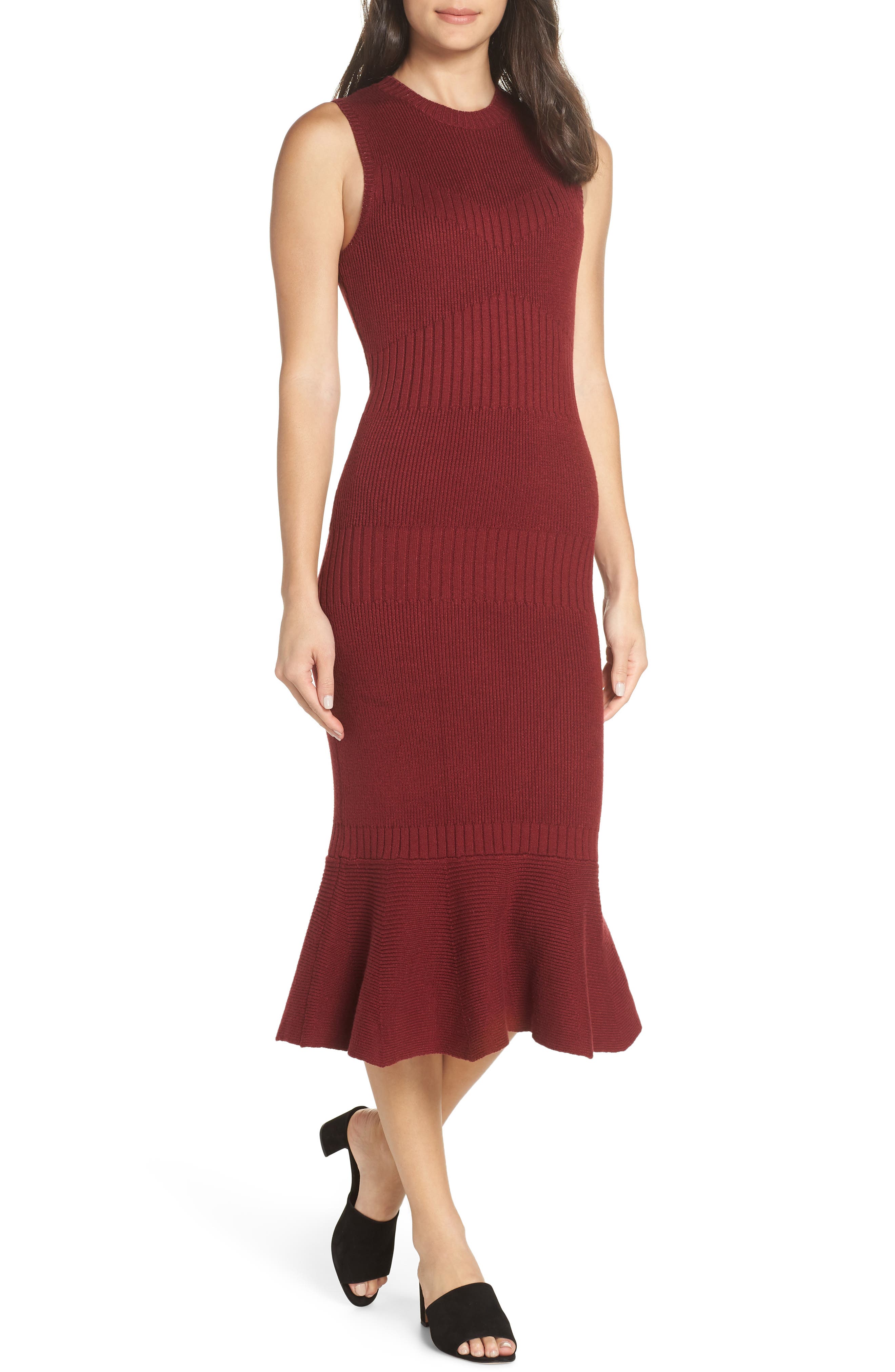 Adelyn Rae Inez Sweater Dress, Red