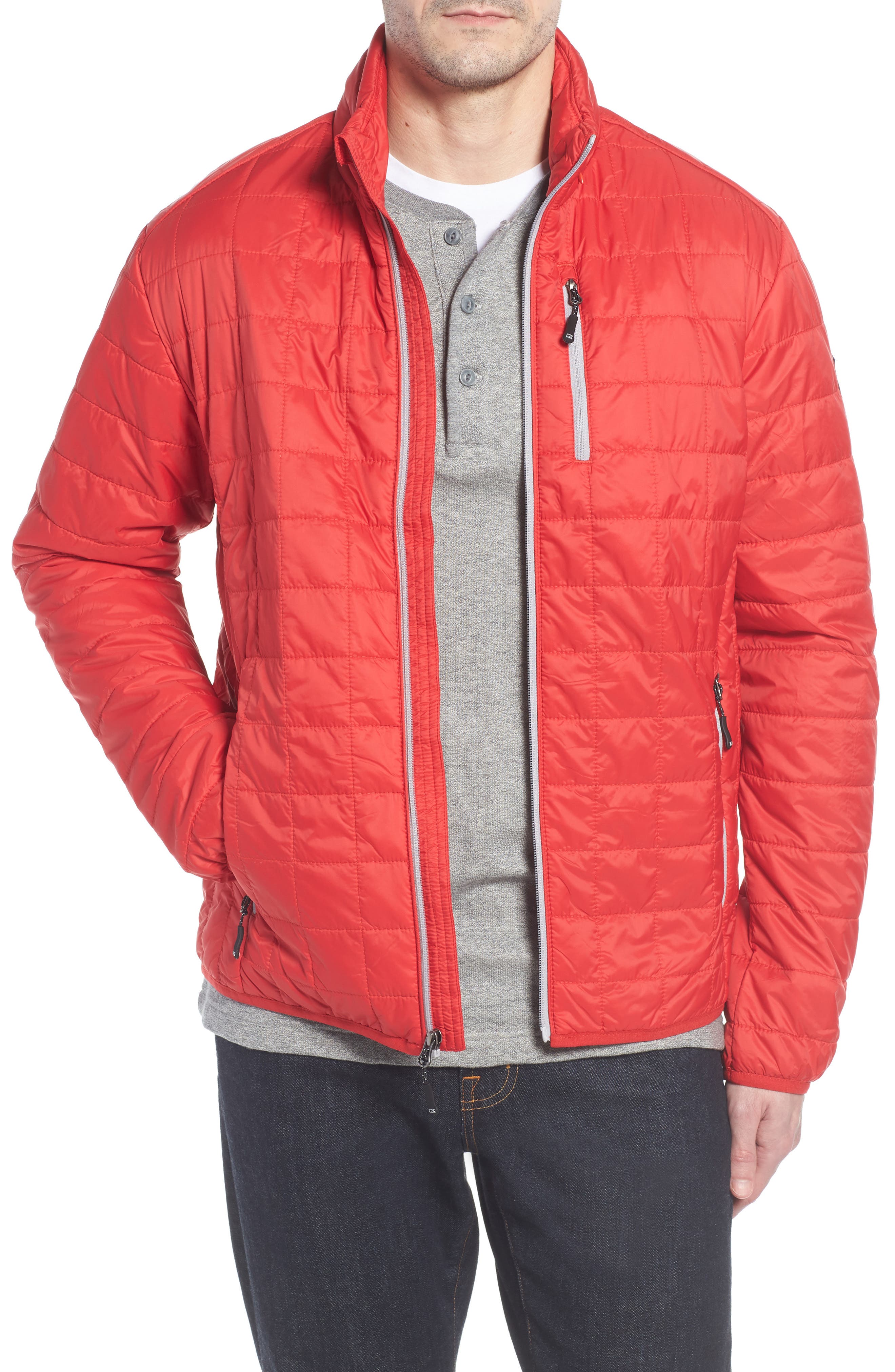 Big & Tall Cutter & Buck Rainier Primaloft Insulated Jacket, Red
