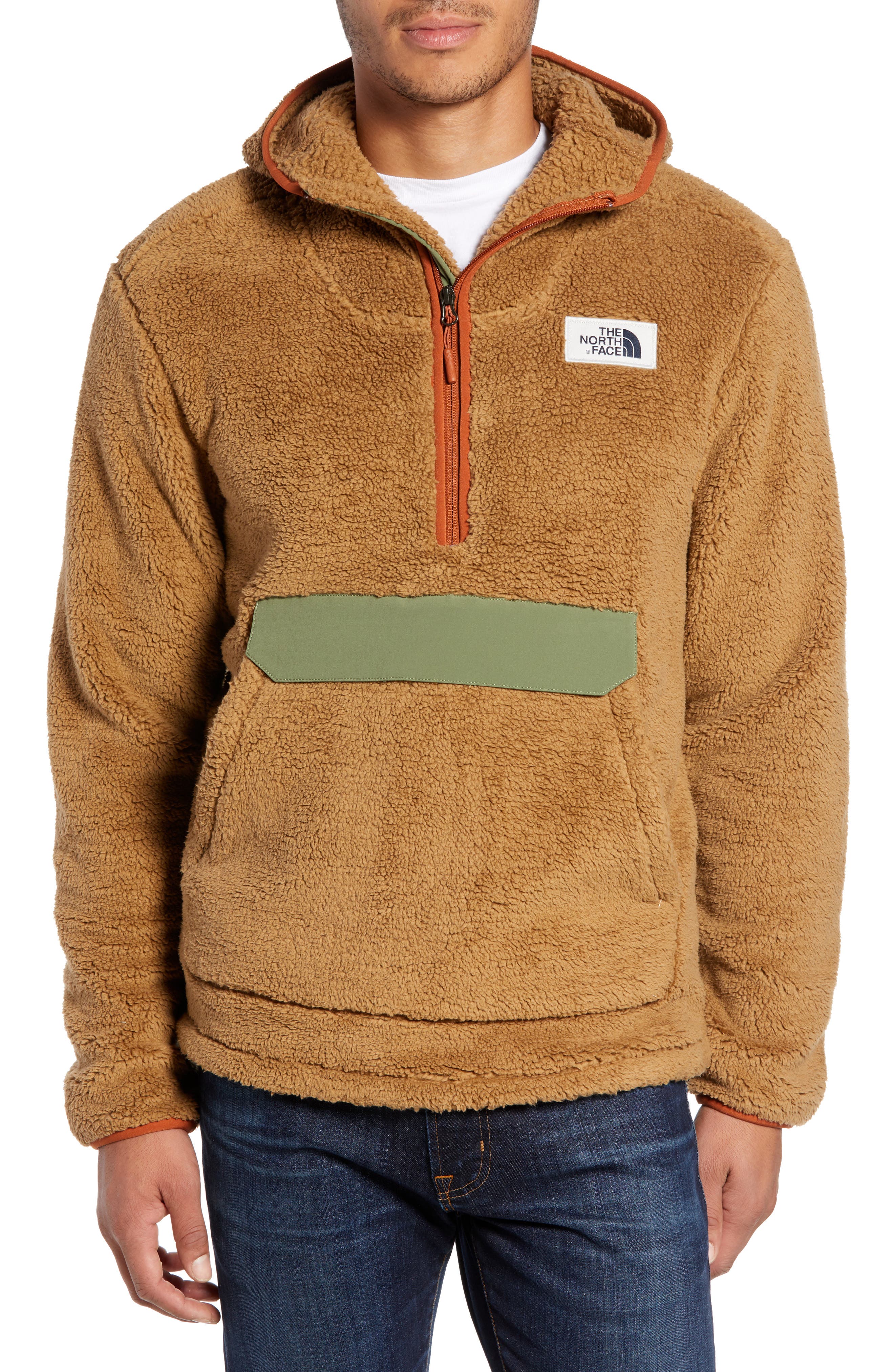 The North Face Campshire Anorak Fleece Jacket, Brown