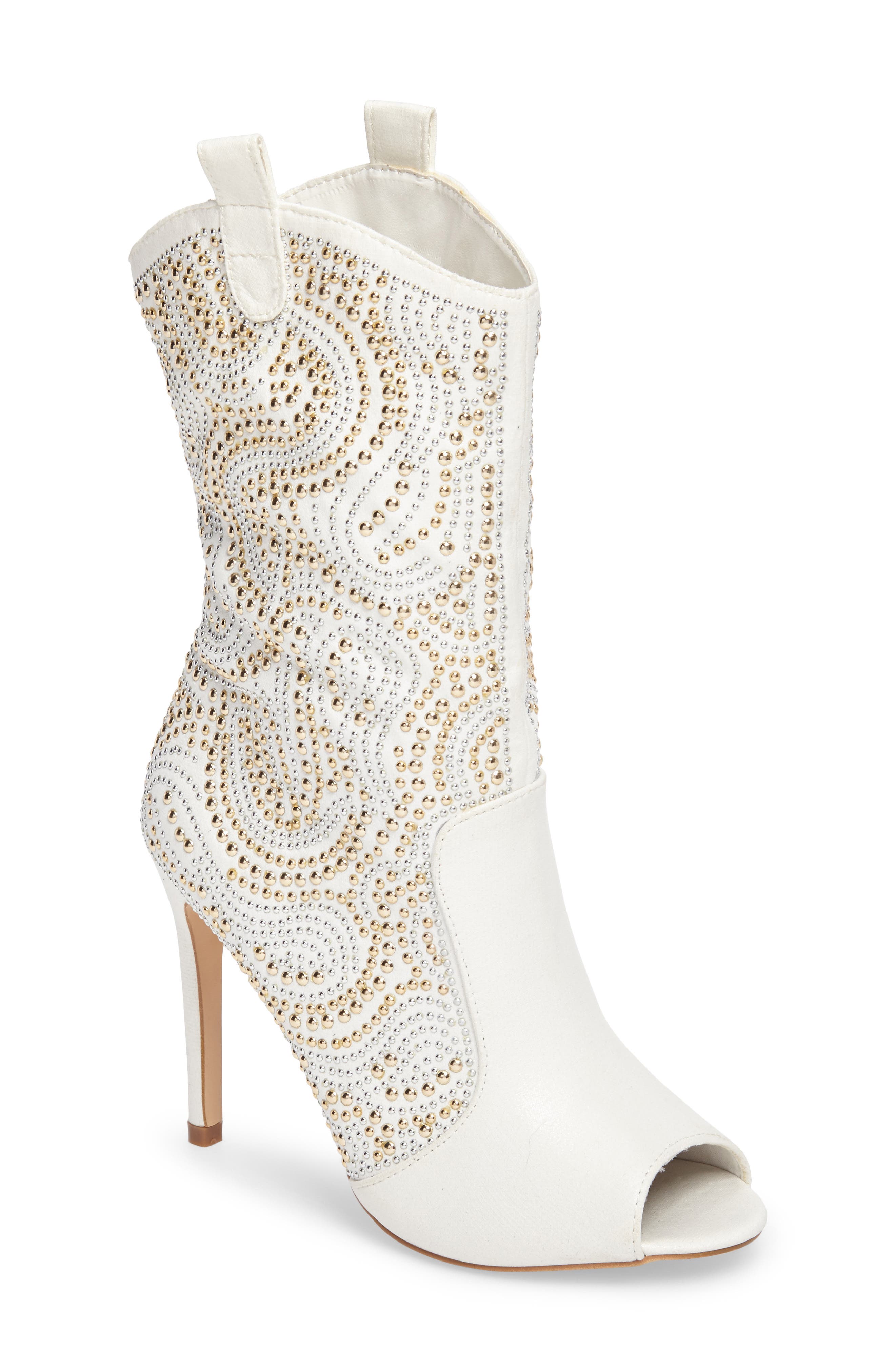 Lauren Lorraine Layla Embellished Boot- Metallic